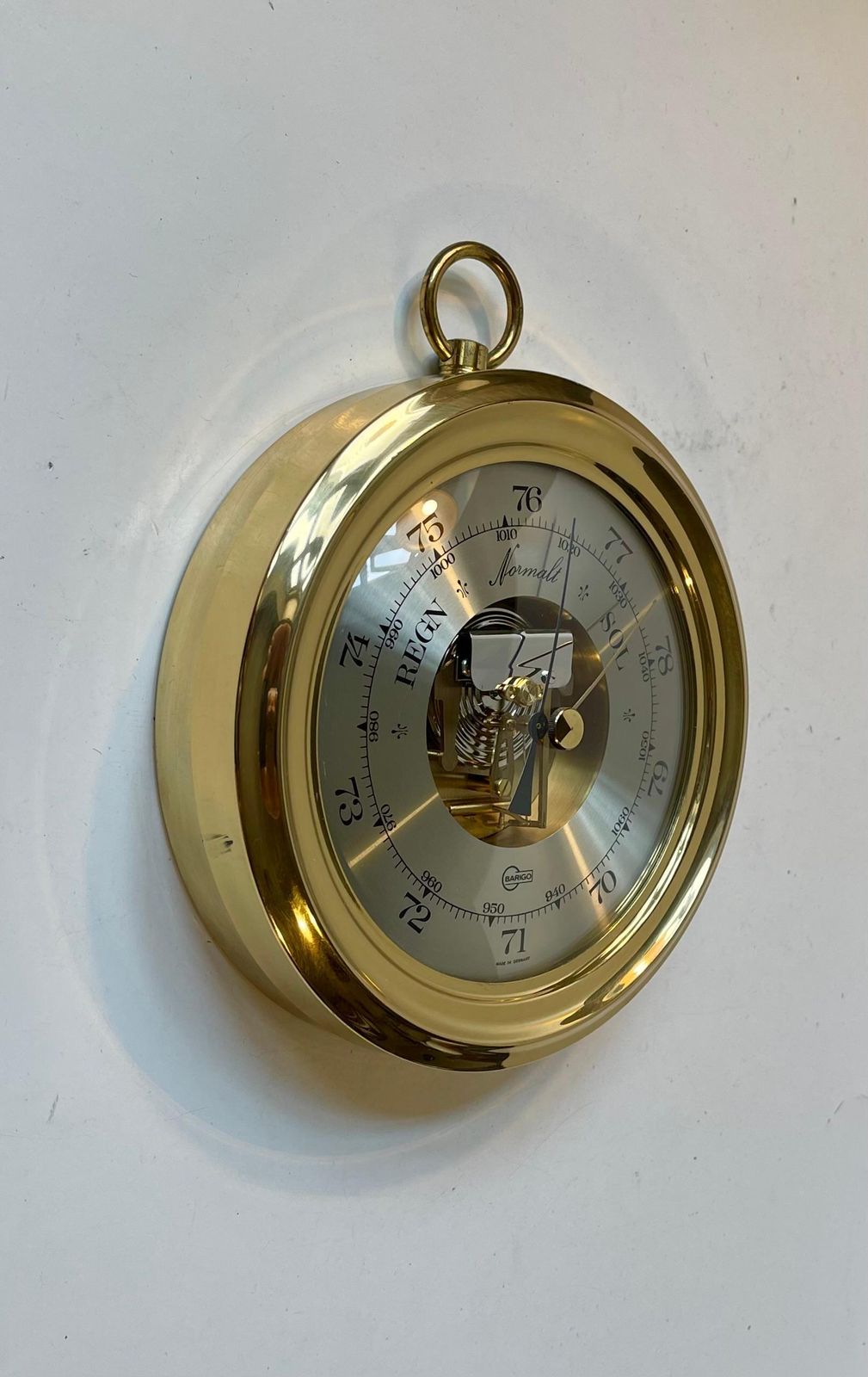 Vintage Brass Barometer By Barigo Germany, 1980s photo furniture