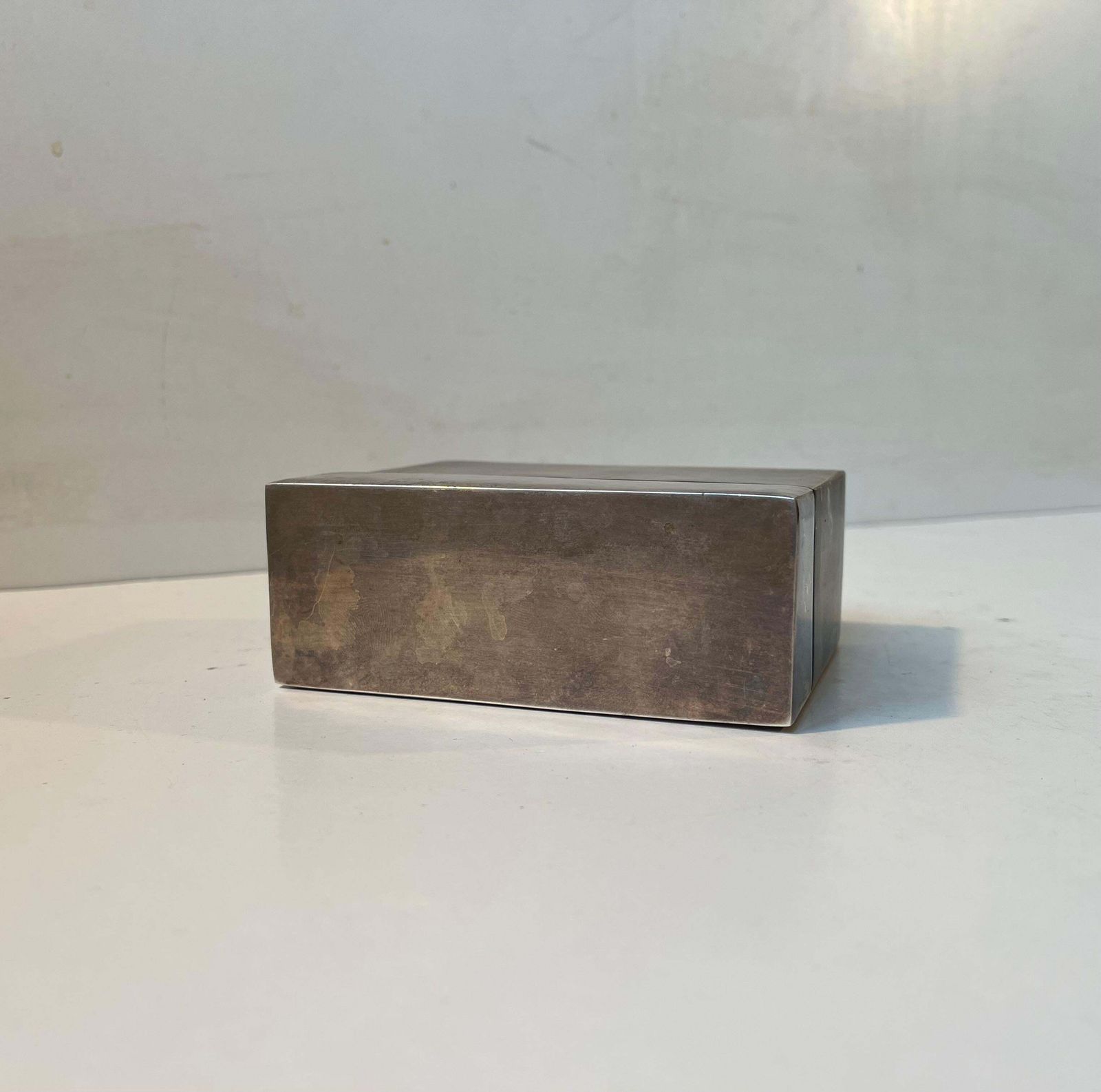 Bauhaus Era Cigarette Container In White Metal, 1930s photo furniture