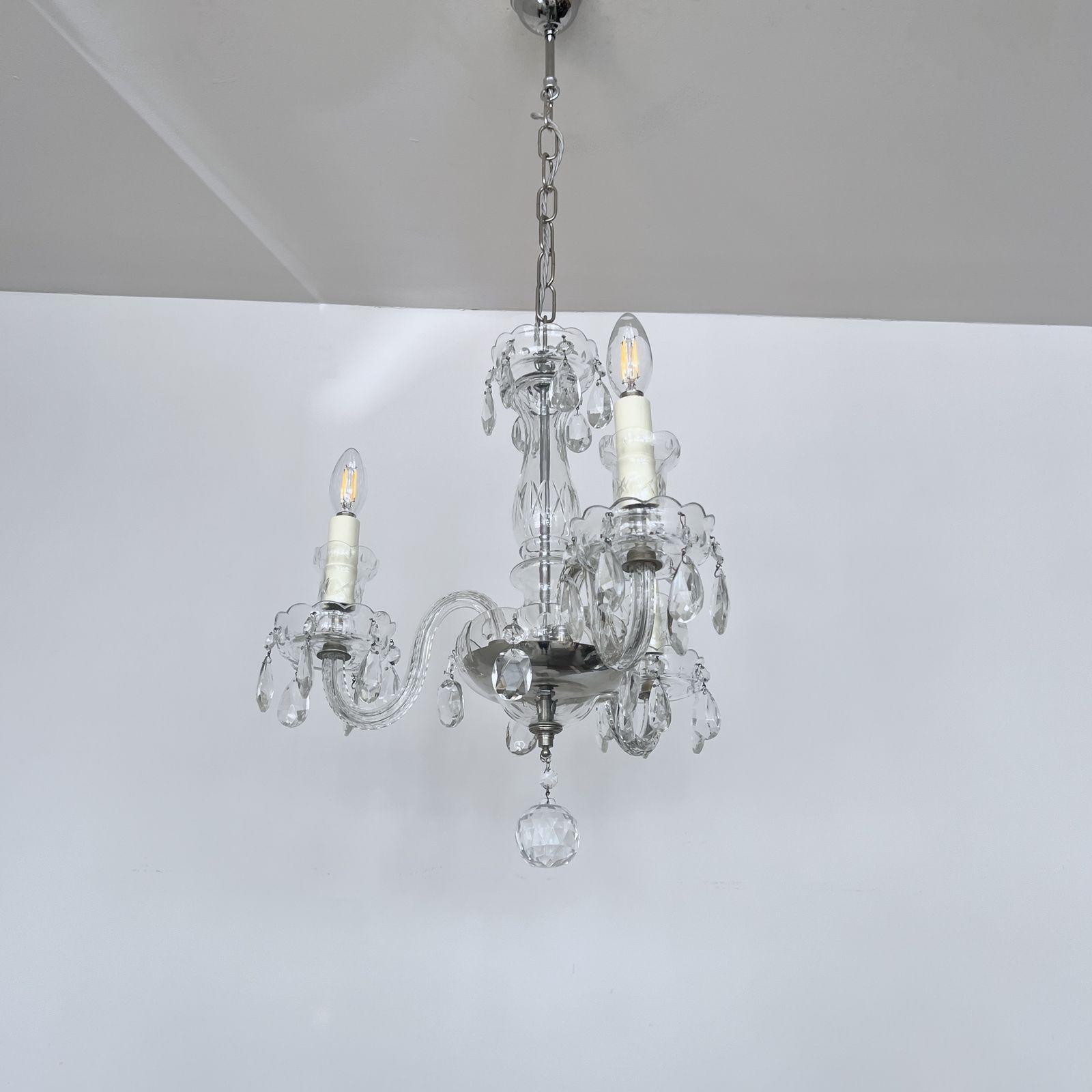 Three Arm Czech Crystal Chandelier photo furniture