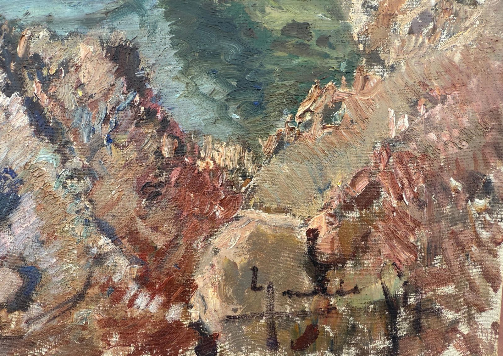 Ignacio Gil Sala Ibiza Spain Oil On Canvas Painting Mediterranean European Art photo furniture