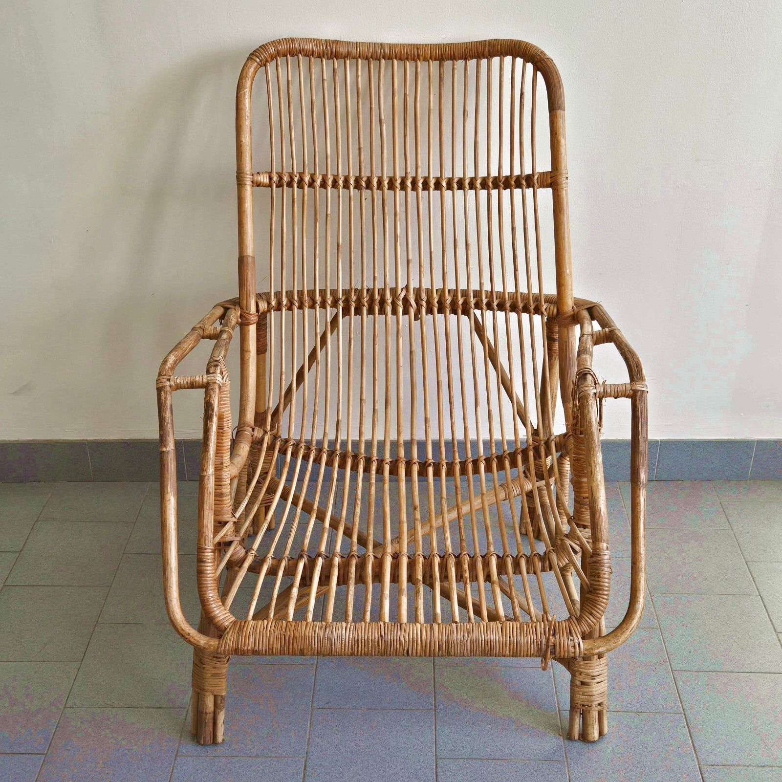 Vintage Jaren 1960 Rotan Fauteuil 60s Dlg Janine Abraham & Rohe Noordwolde photo for sale