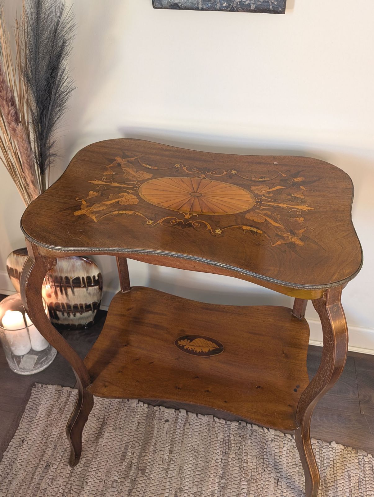 French Style Kidney Occasional Table With Angelic Inlay Marquetry Top   Limited Time Offer! photo furniture