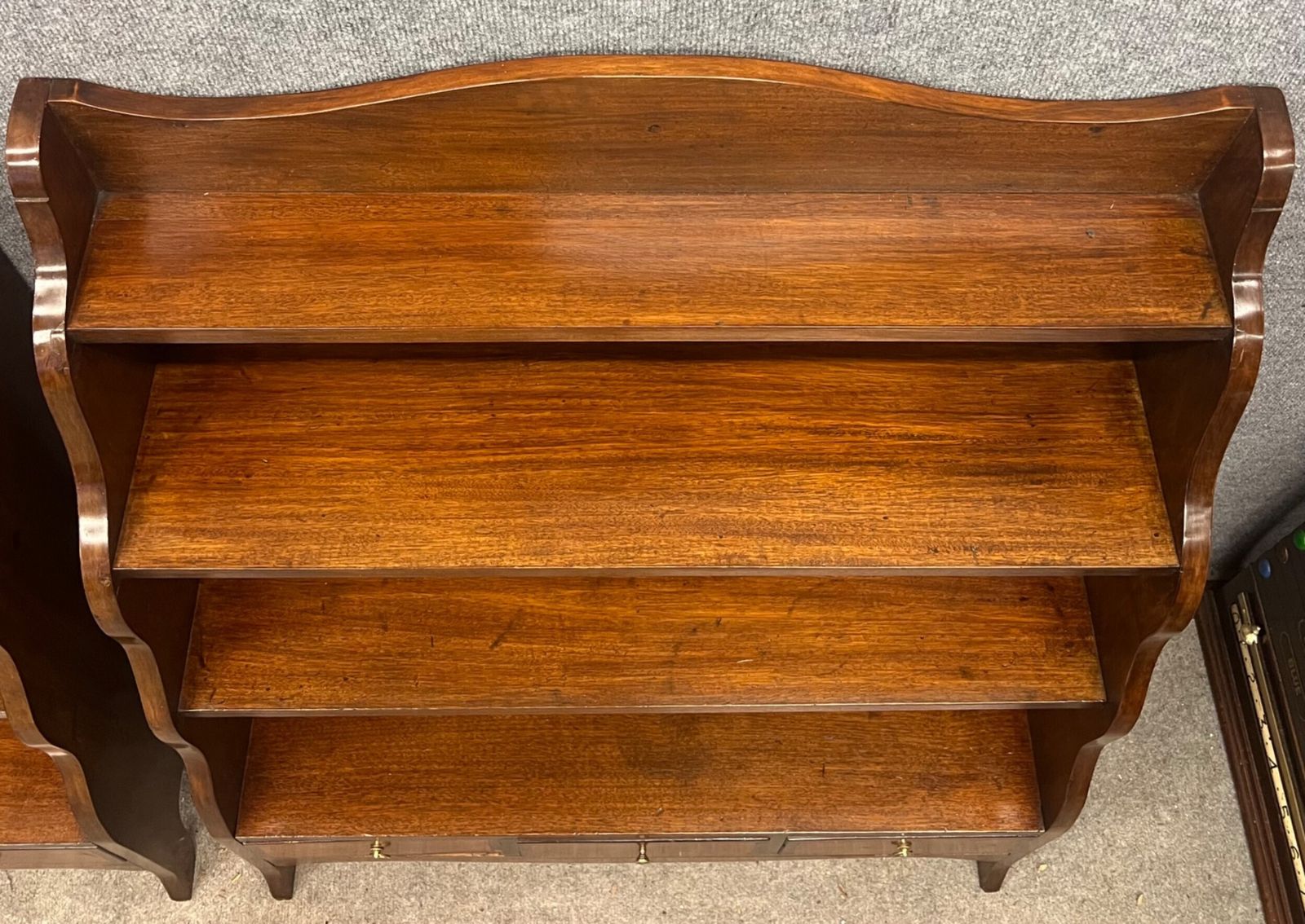 Pair Of Mahogany Waterfall Open Bookcases photo 1293.0
