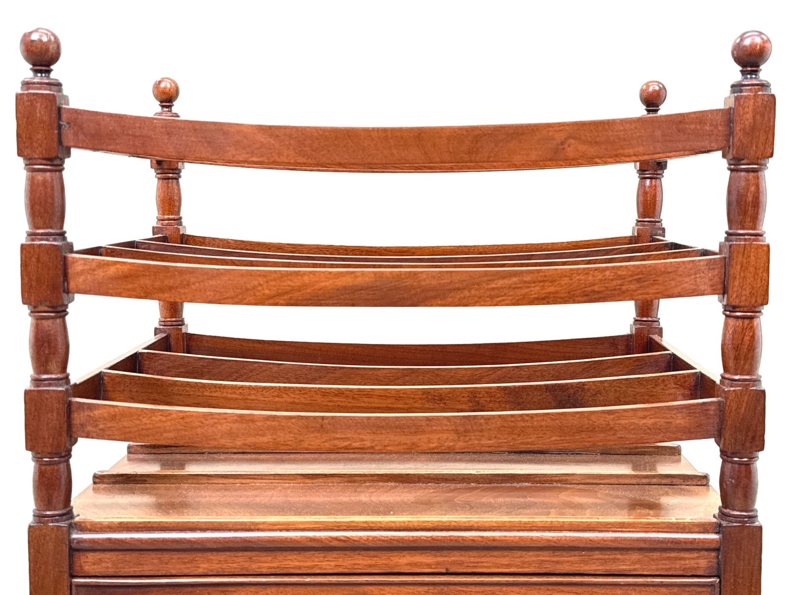 Regency Mahogany Boat Shaped Canterbury (England, Circa 1820) photo Home Decor