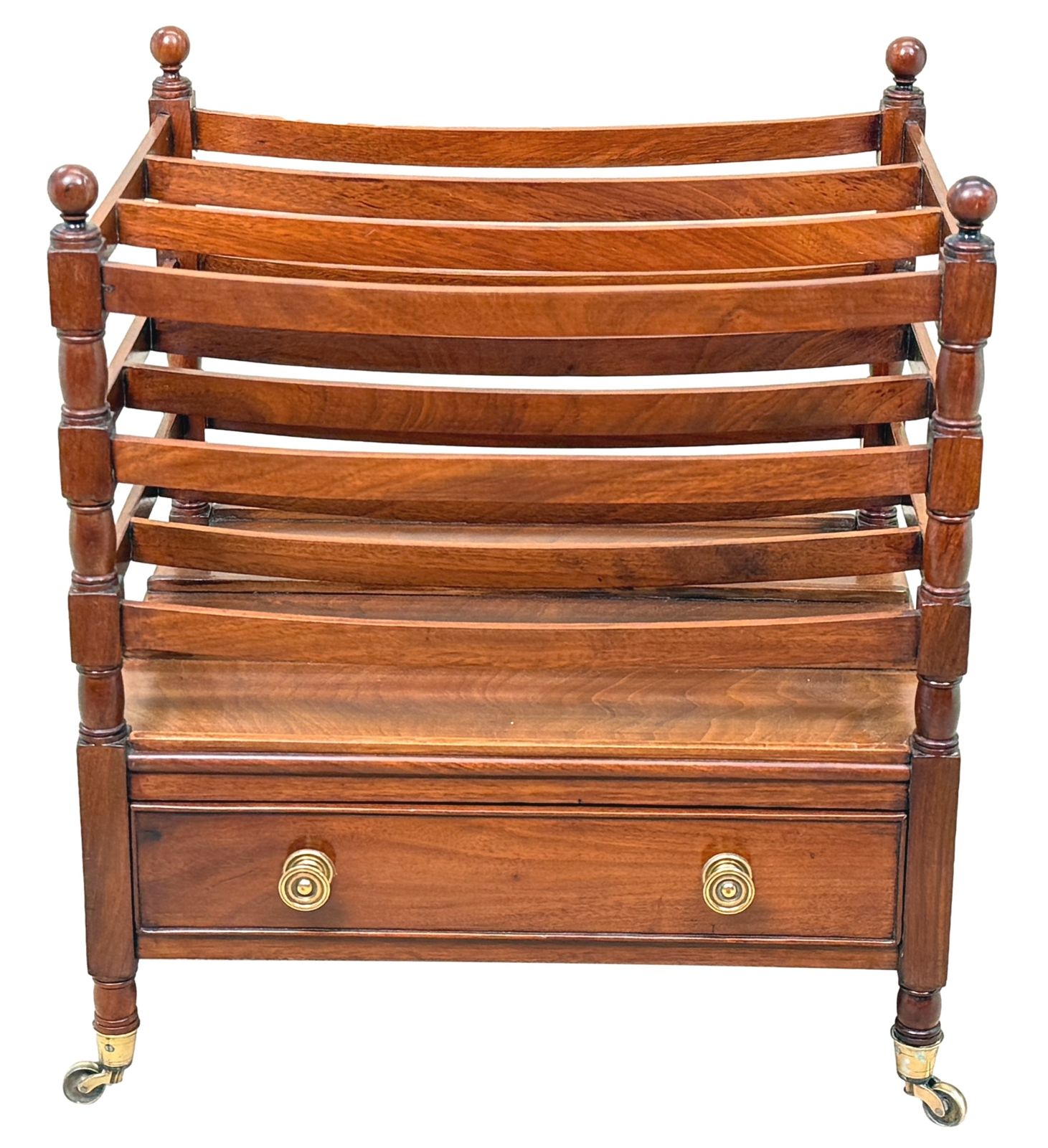 Regency Mahogany Boat Shaped Canterbury (England, Circa 1820) photo vintage