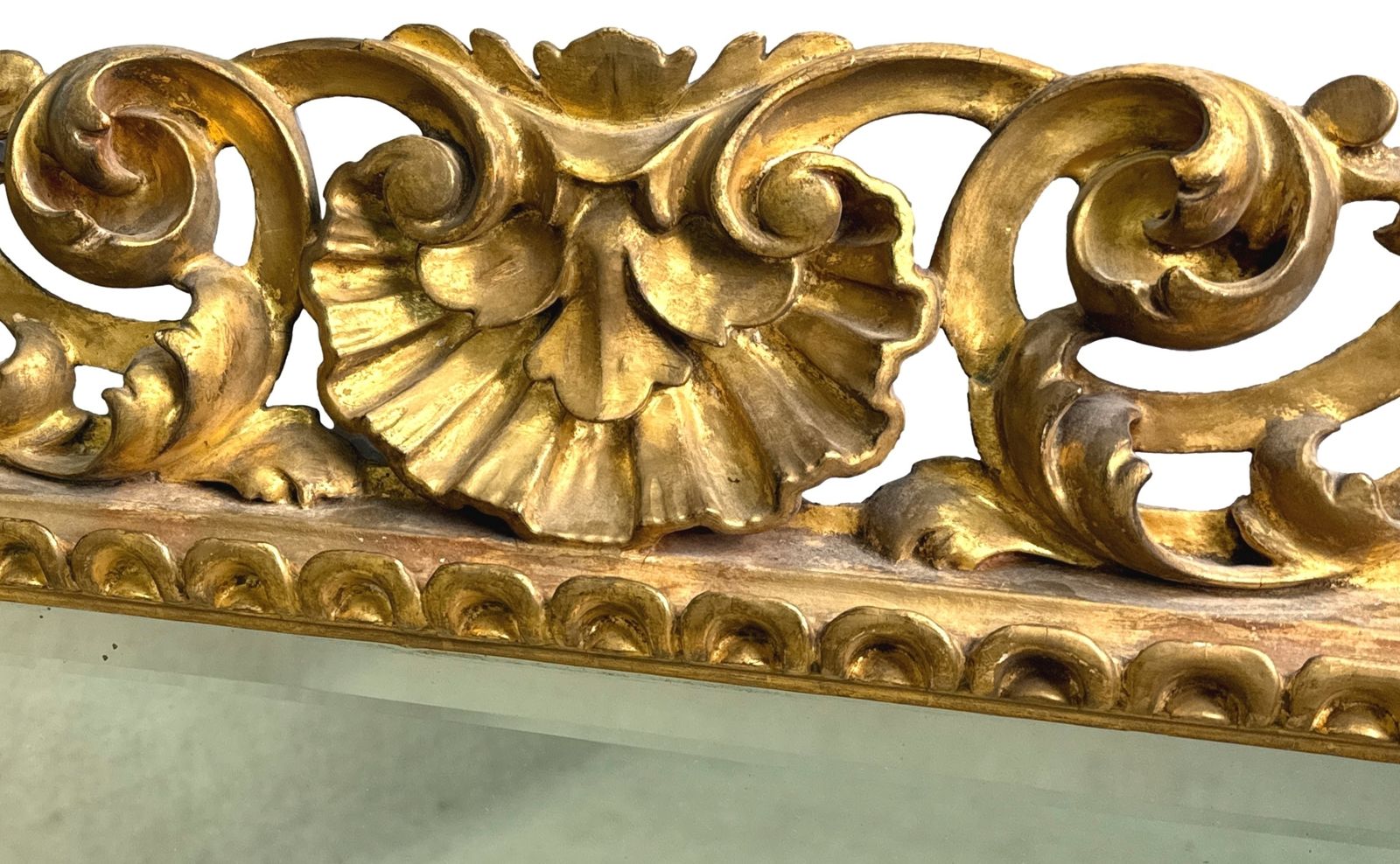 19th Century Rectangular Italian Gilt Wood Wall Mirror (Italy, Circa 1840) photo Home Decor