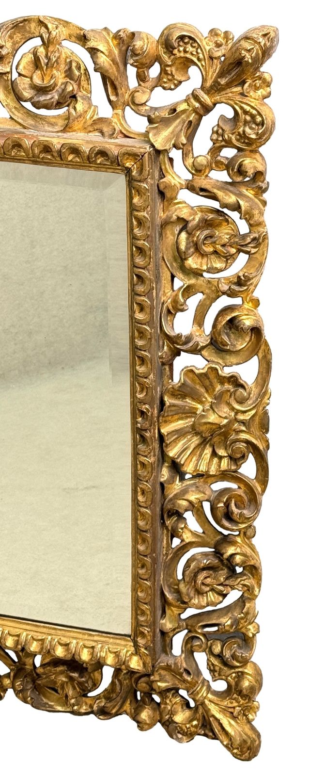 19th Century Rectangular Italian Gilt Wood Wall Mirror (Italy, Circa 1840) photo buy