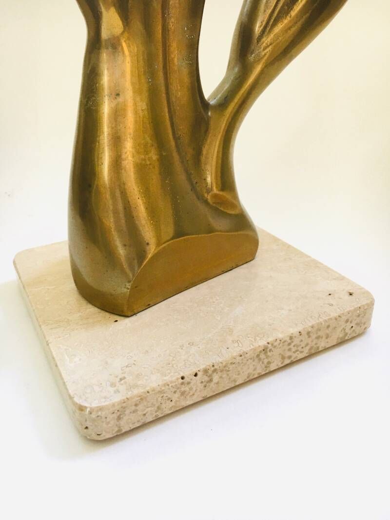 1970's Art Brass Intertwined Male Female Sculpture Statue photo buy