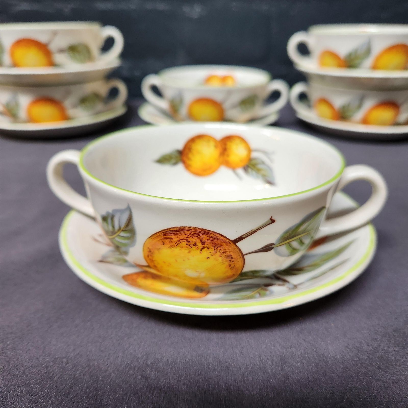 Wood And Sons, Orange Grove Soup Coupes And Saucers photo furniture