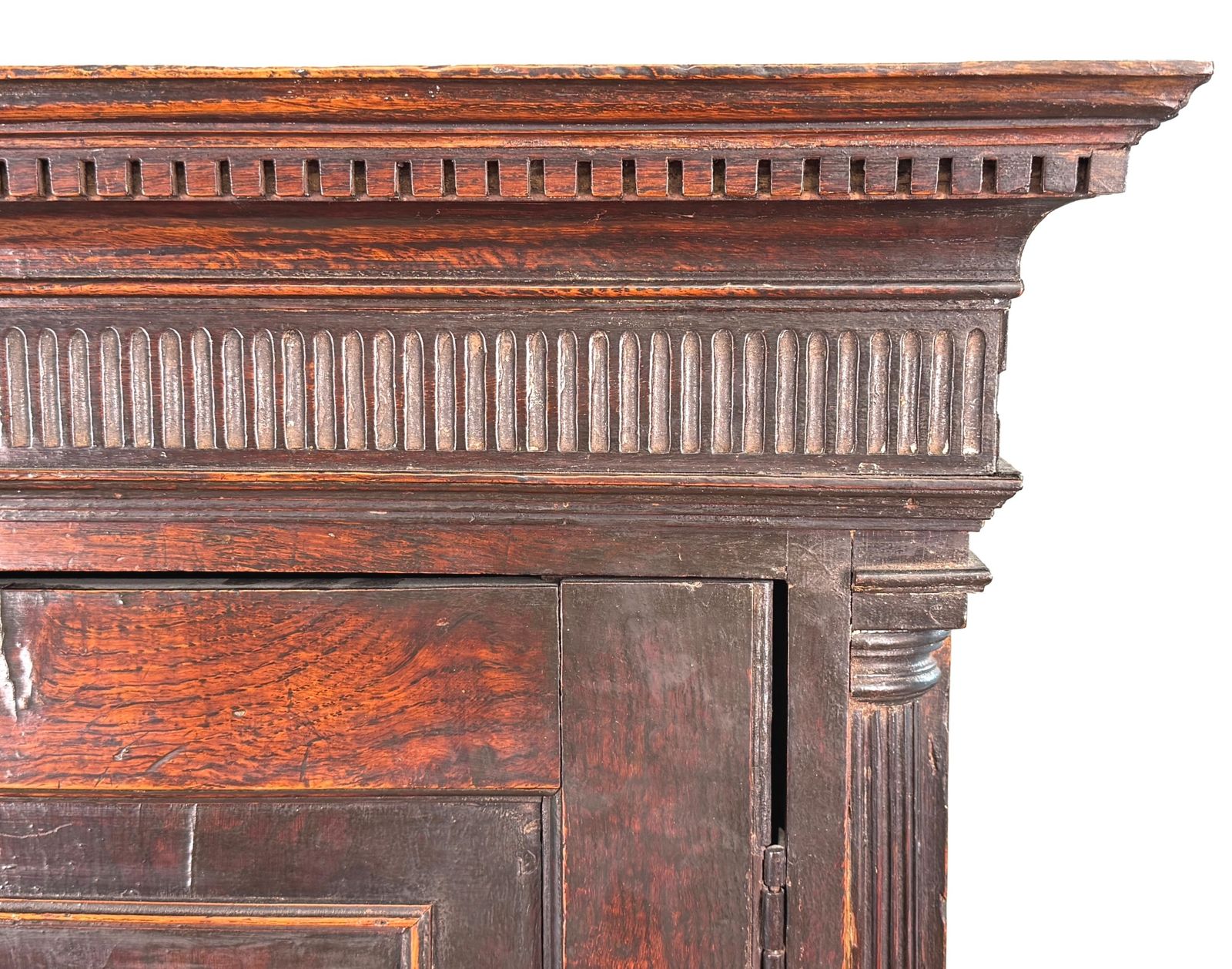 Georgian 18th Century Oak Press Cupboard (England, Circa 1750) photo Furniture