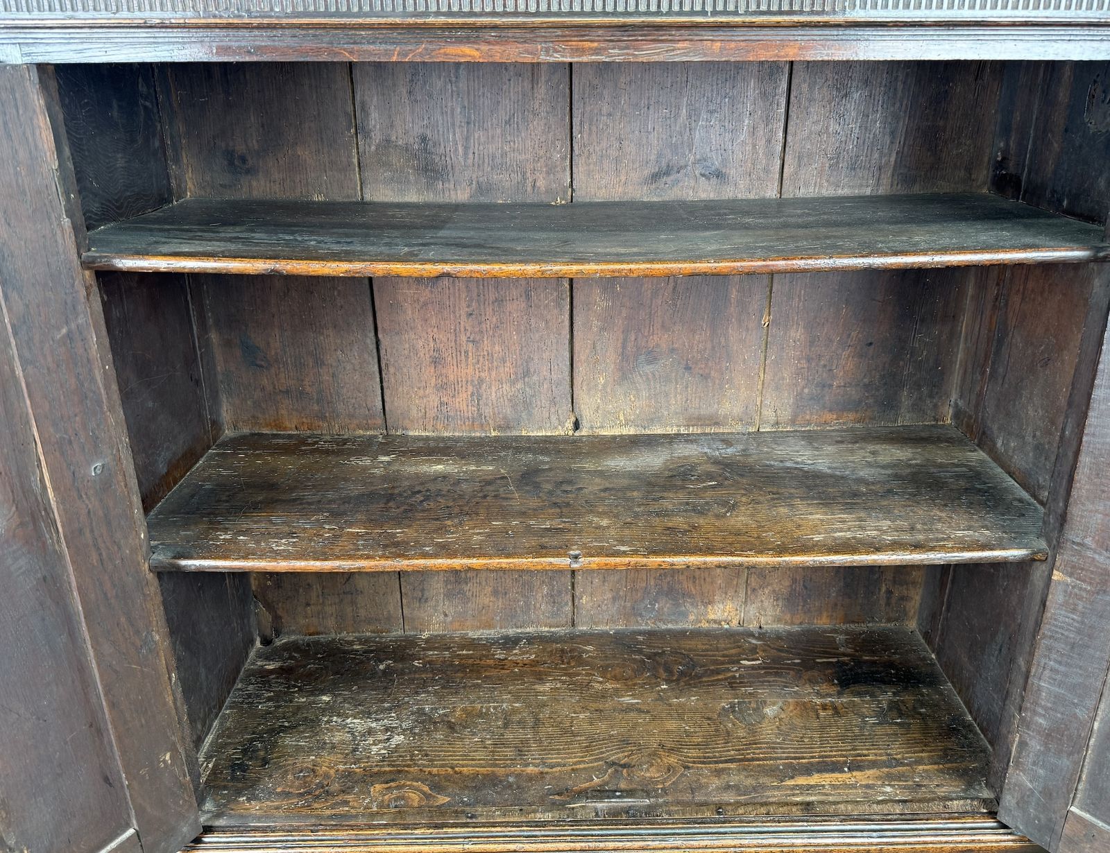Georgian 18th Century Oak Press Cupboard (England, Circa 1750) photo vintage