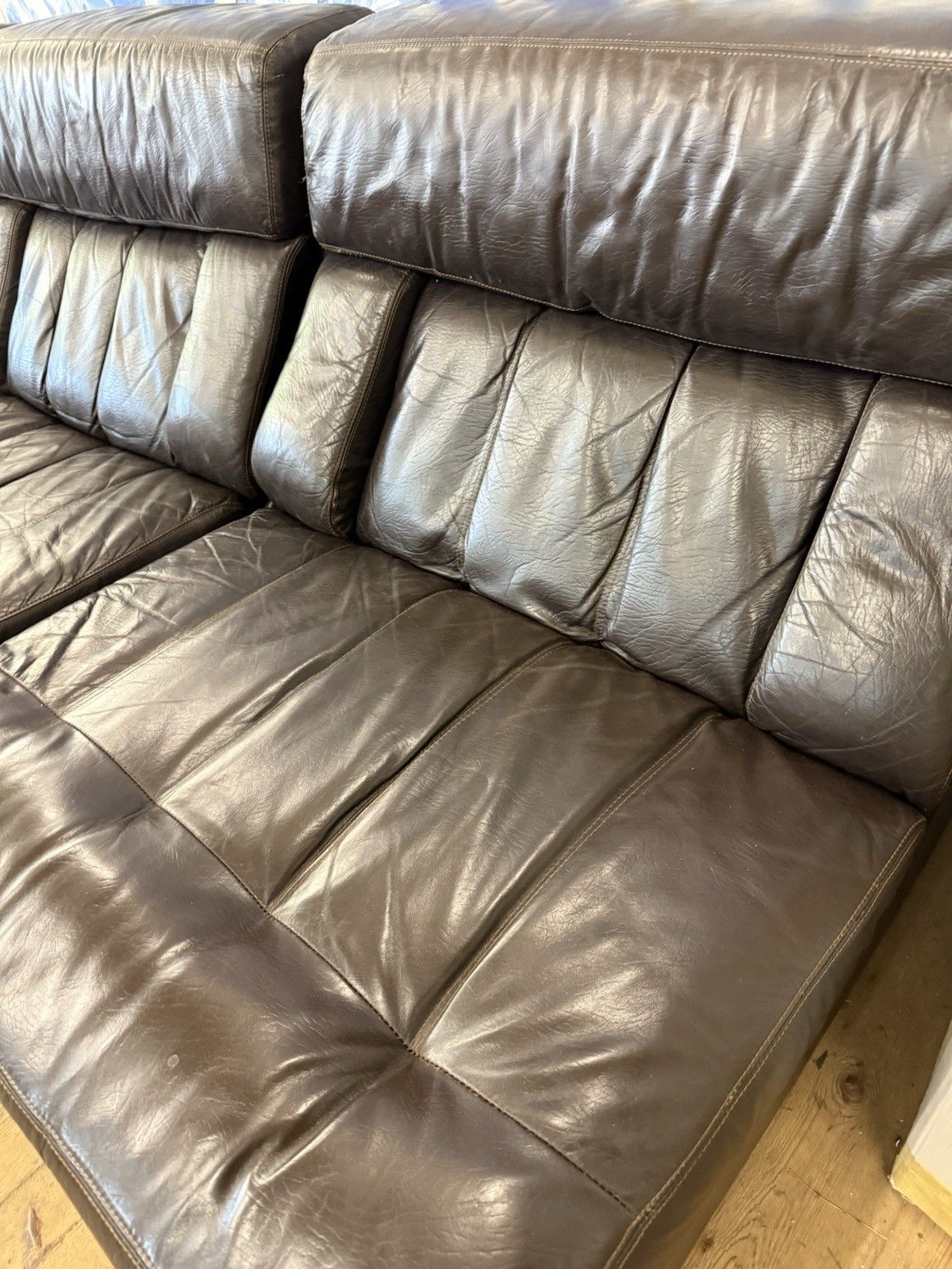Vintage Modular Leather Sofa Chair Tetrad  1960s 70s Heals Harrods photo furniture