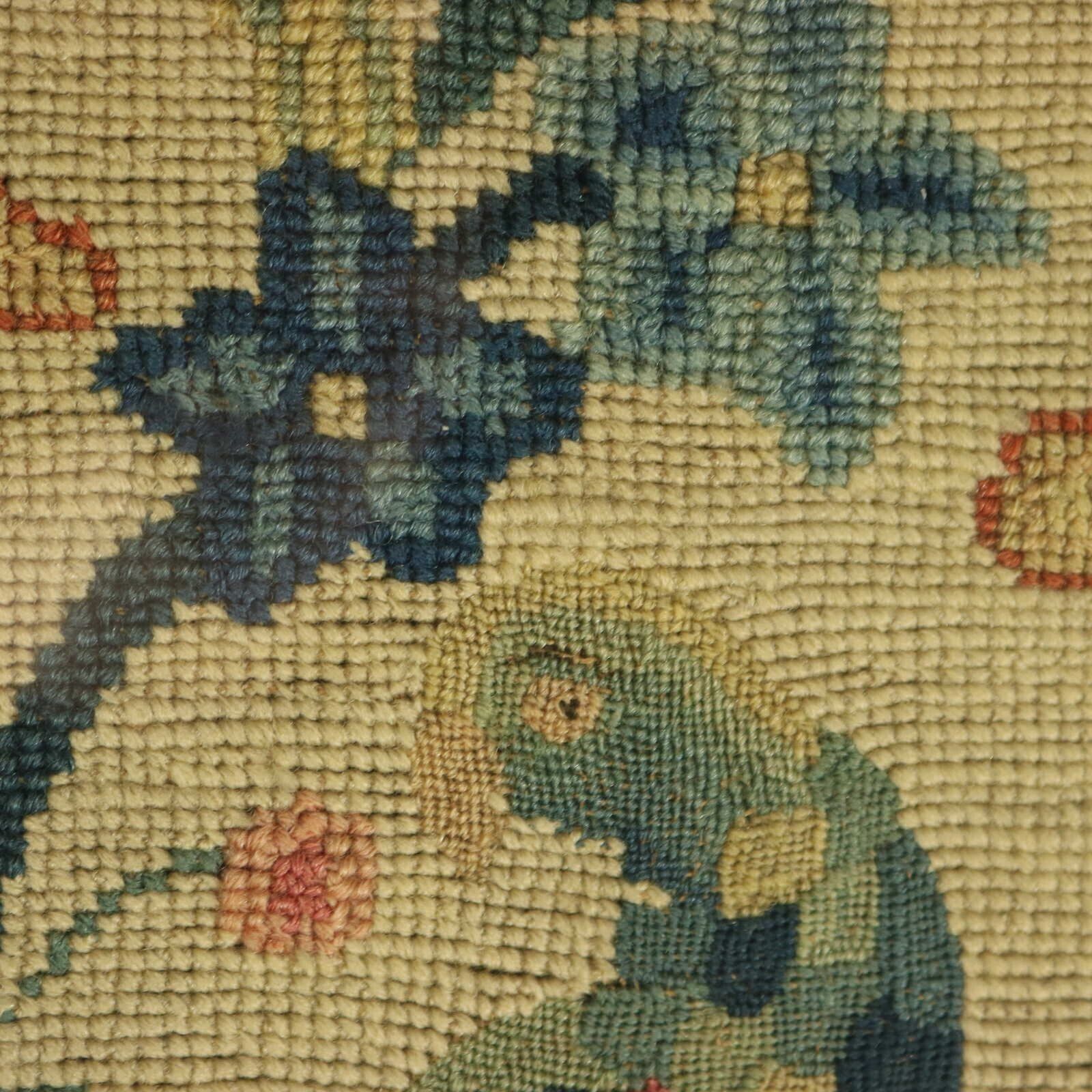 3500.0 17thc Gros Point Embroidery   Vase Of Flowers With A Bird photo