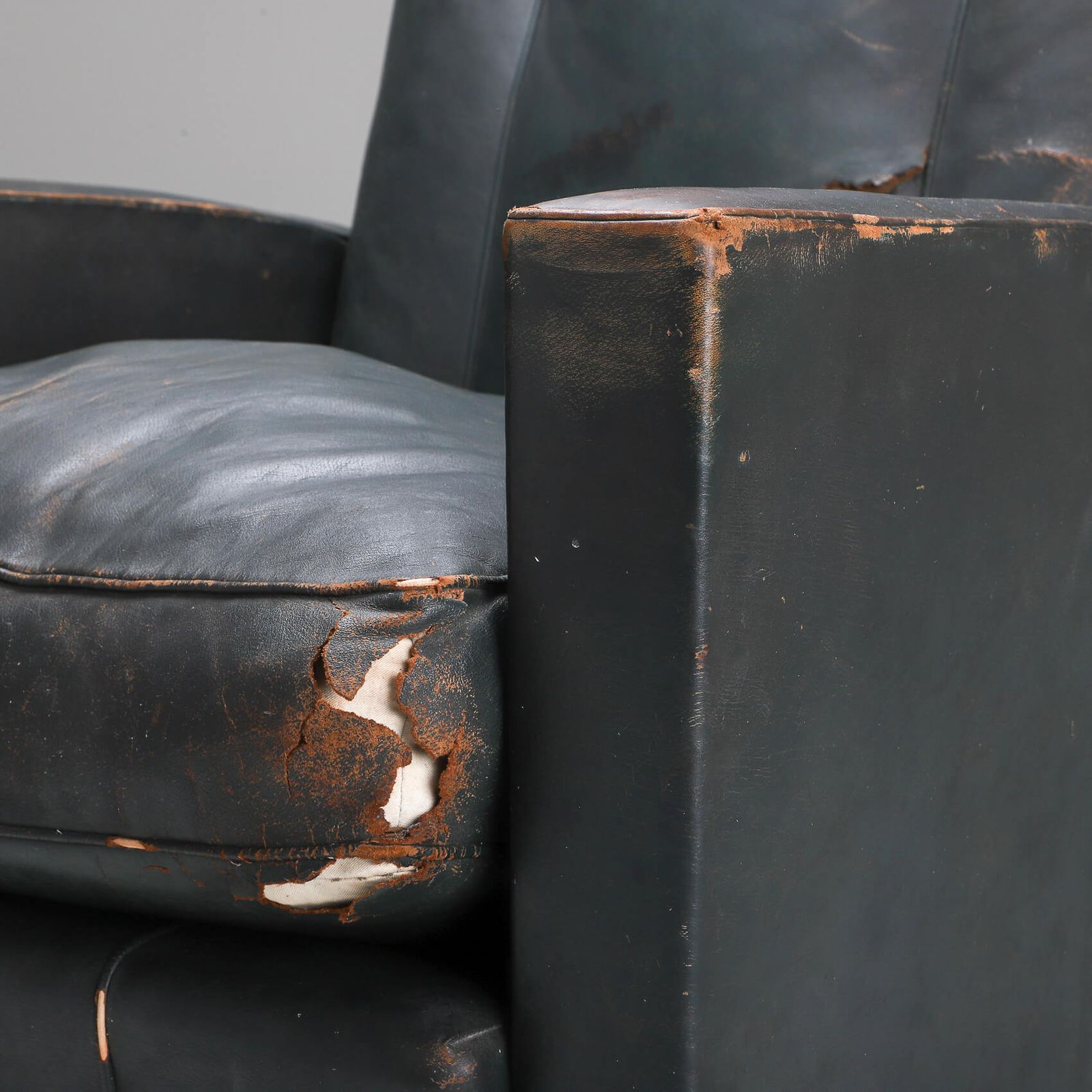 photo for sale Pair Of Art Deco Leather Chairs