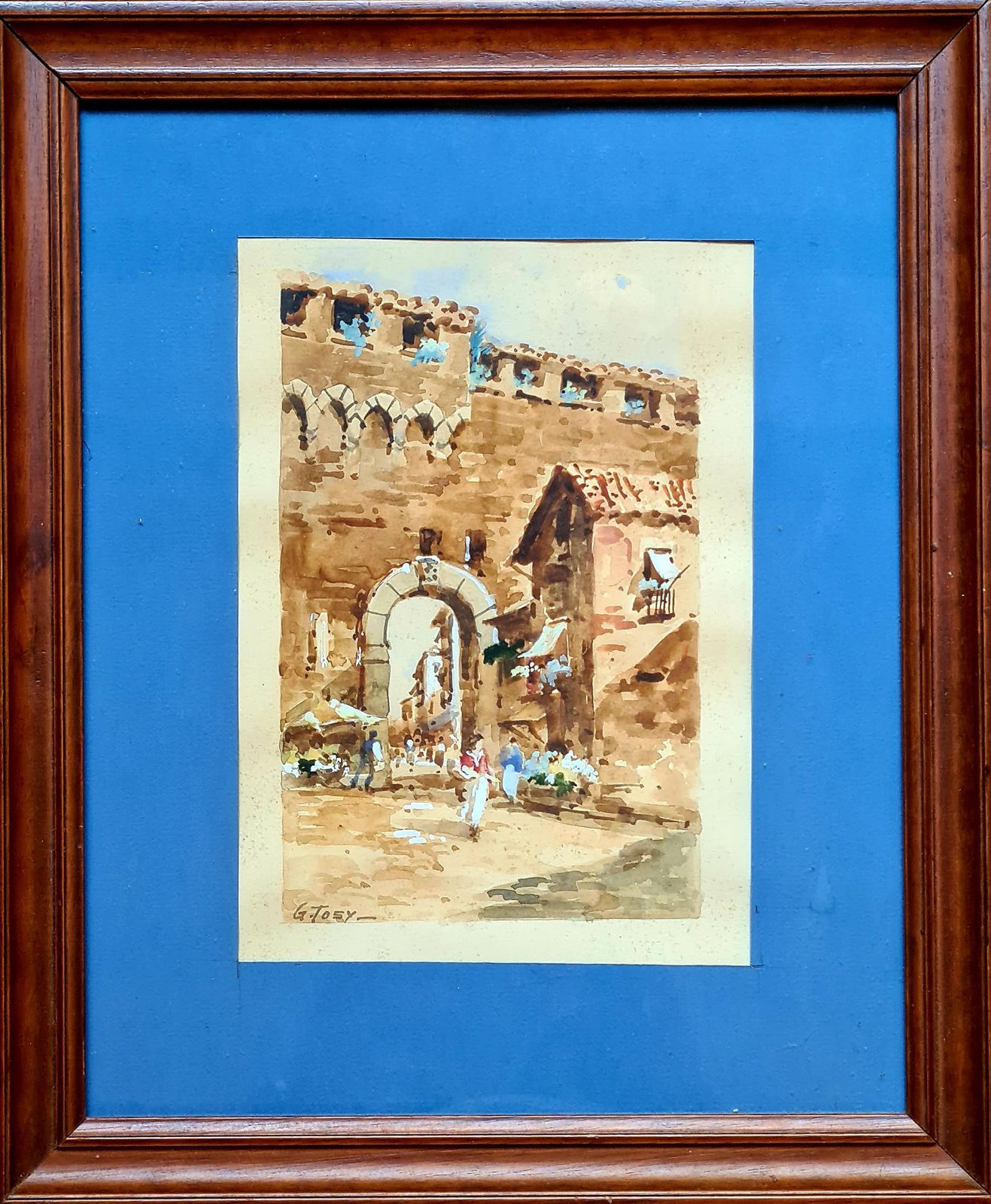 View Of Rome, The Aurelian Wall, Gateway At The Market Place By G Tosy photo furniture