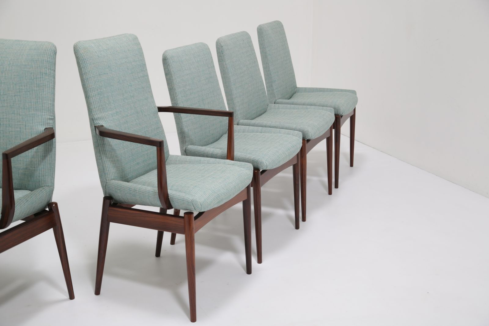 Vintage Set Of 8 Rosewood Dining Chairs, “Hamilton” By Robert Heritage For Archie Shine, 1960s photo for sale
