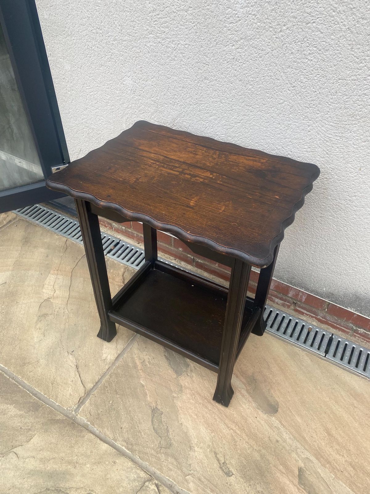 Antique Arts And Crafts Two Tier Side Table Vintage Console Table