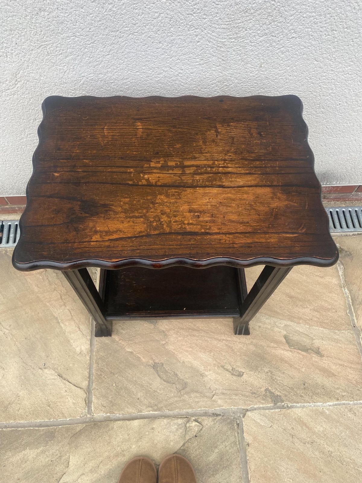 Antique Arts And Crafts Two Tier Side Table Vintage Console Table photo Furniture