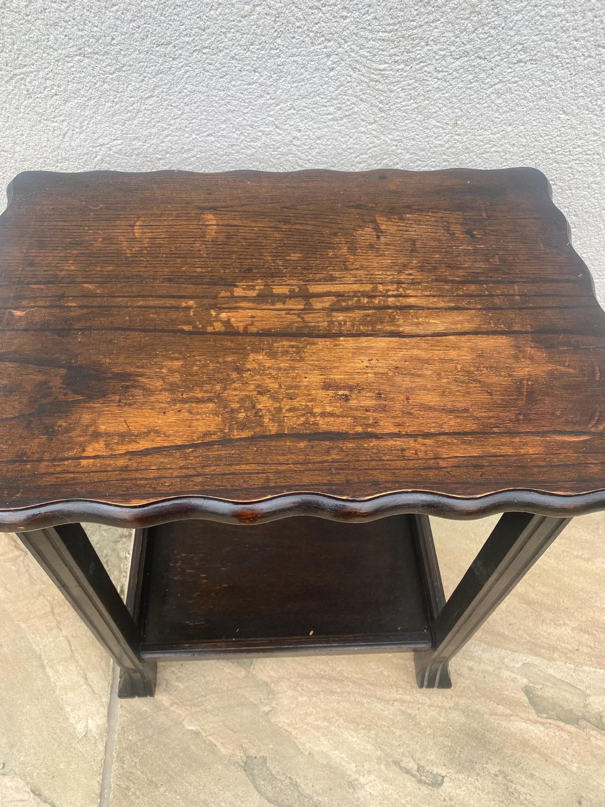 photo for sale Antique Arts And Crafts Two Tier Side Table Vintage Console Table