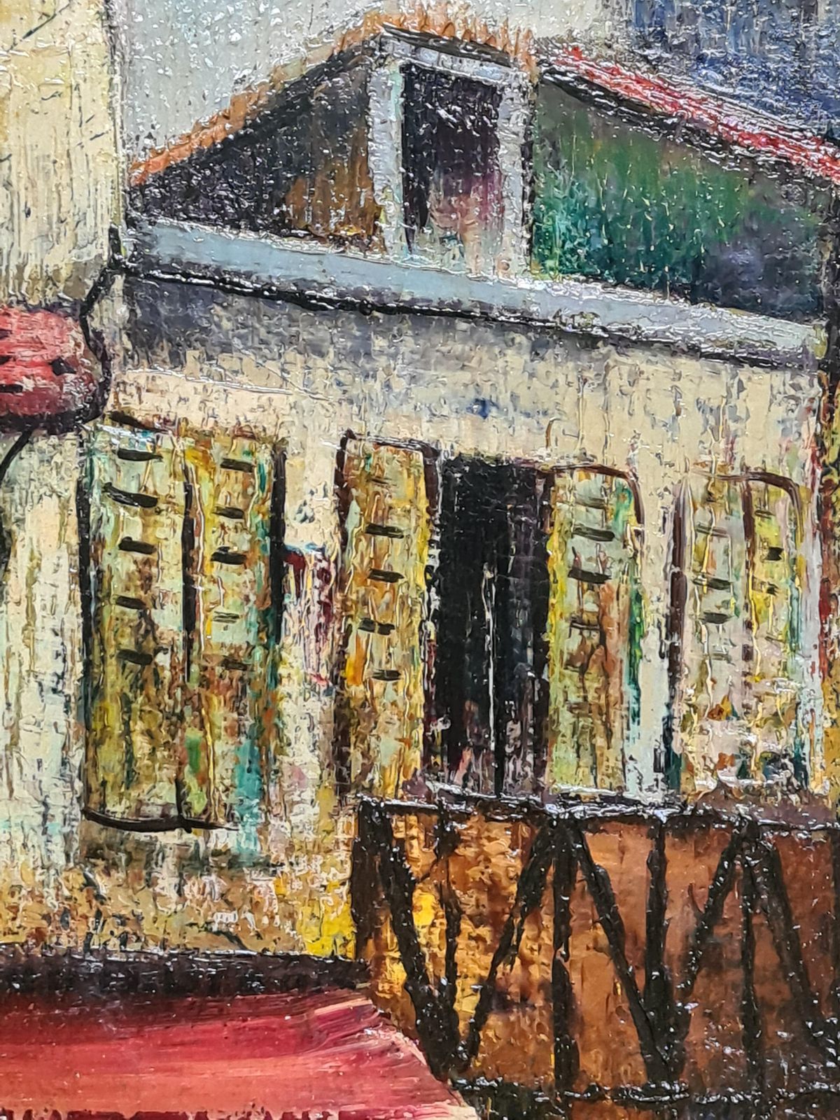 photo buy Augustin Francois Guille Aka Archiguille, Paris School Cityscape, Circle Of Maurice Utrillo, La Mère Catherine Montmartre (1960)