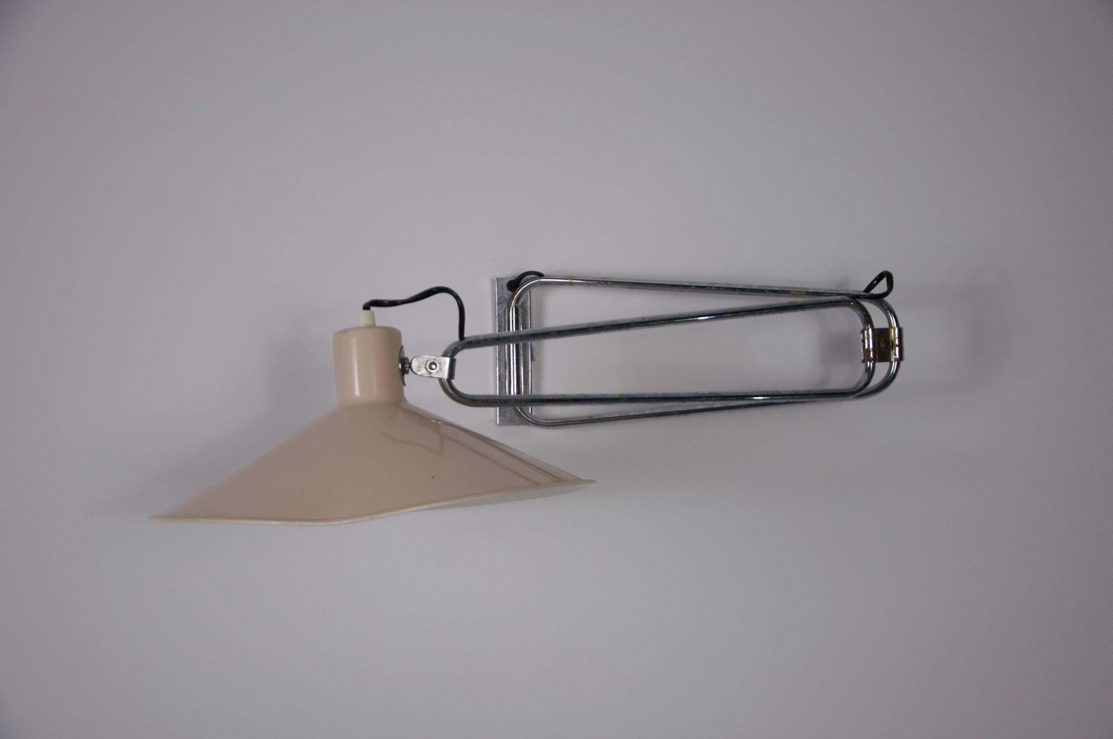 Mid Century Chrome Swing Arm Wall Lamp, France, 1950s photo buy