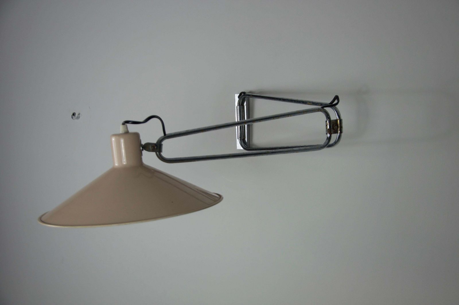 photo furniture Mid Century Chrome Swing Arm Wall Lamp, France, 1950s