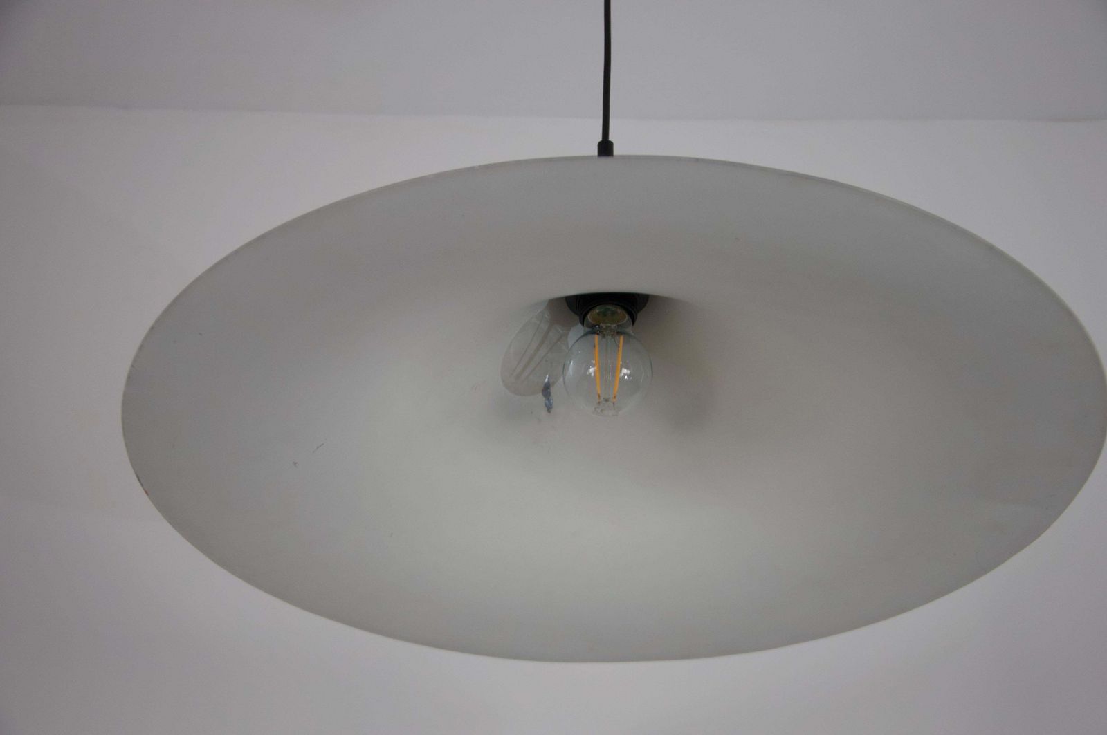Black Round Pendant Lamp By Fog & Mørup, 1970s photo buy