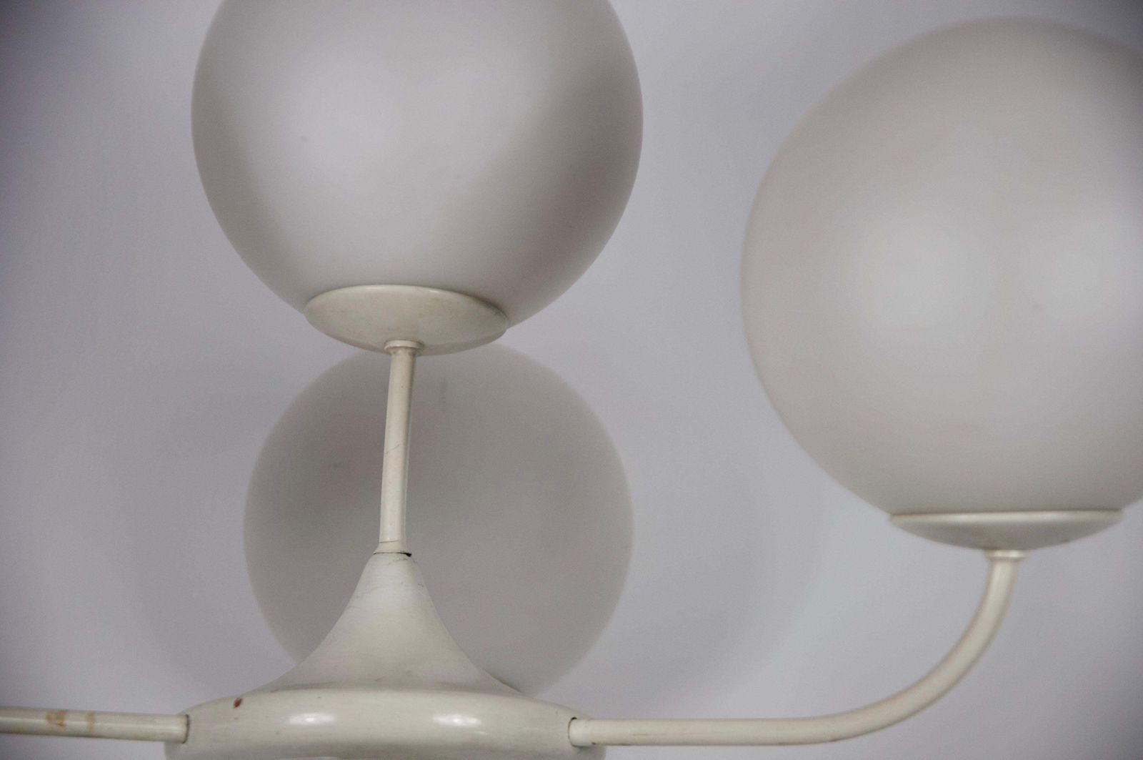 Midcentury White 4 Arm Space Age Floor Lamp By Max Bill For Temde 1960s photo 2135.0