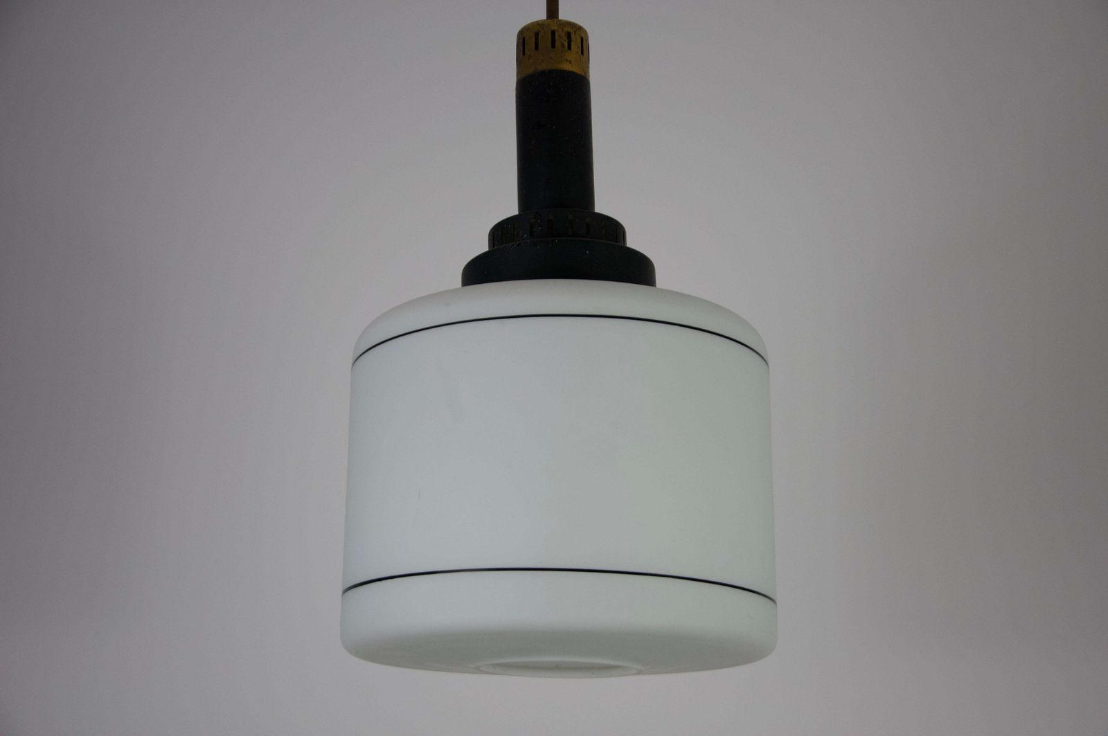 Mid Century Opal Glass Ceiling Lamp By Stilnovo, Italy, 1960s photo Lighting