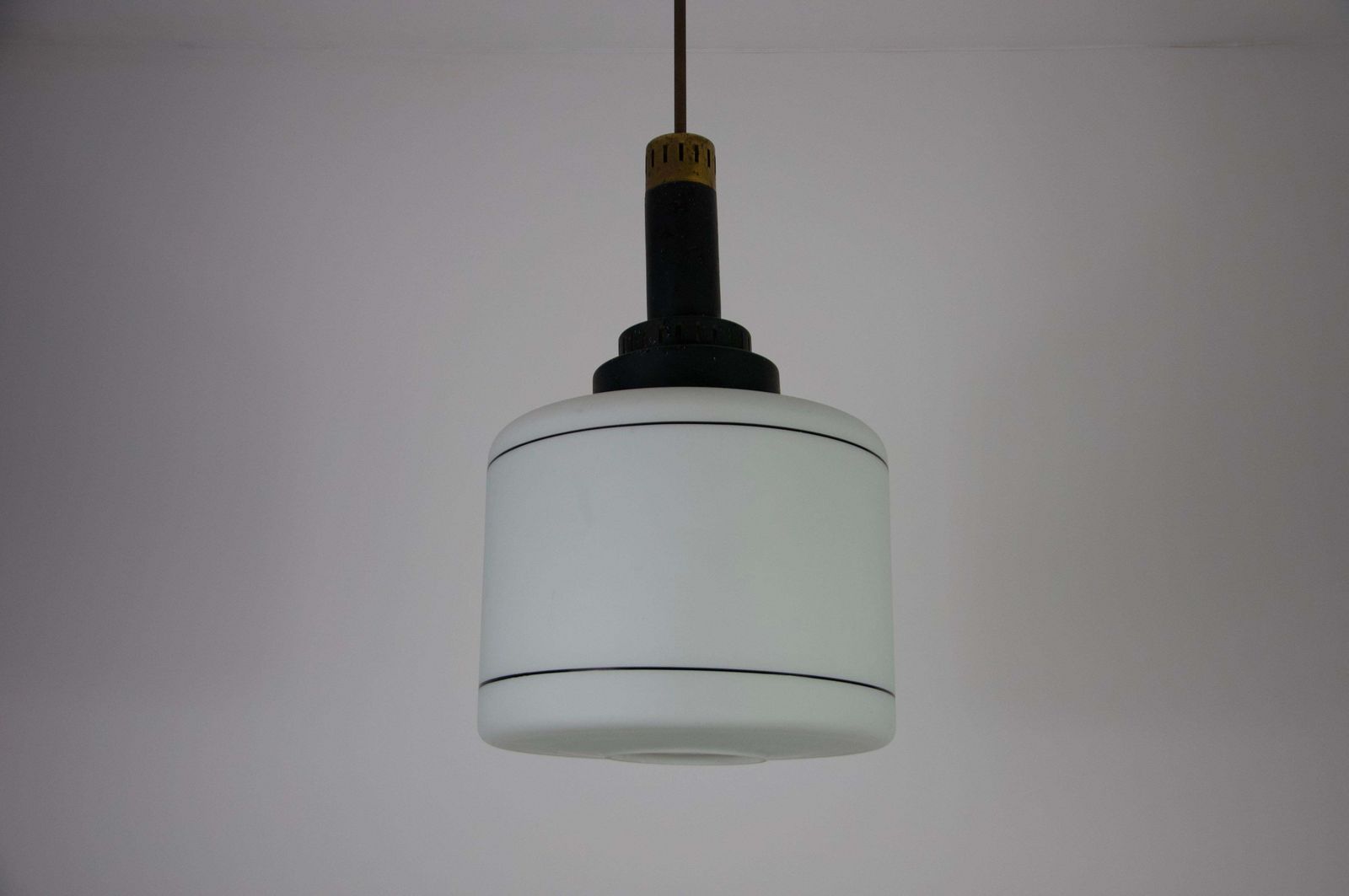 Mid Century Opal Glass Ceiling Lamp By Stilnovo, Italy, 1960s photo 1465.0