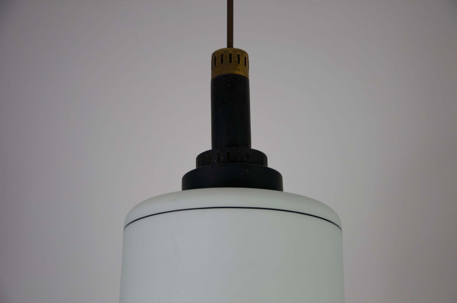 Mid Century Opal Glass Ceiling Lamp By Stilnovo, Italy, 1960s photo vinterior