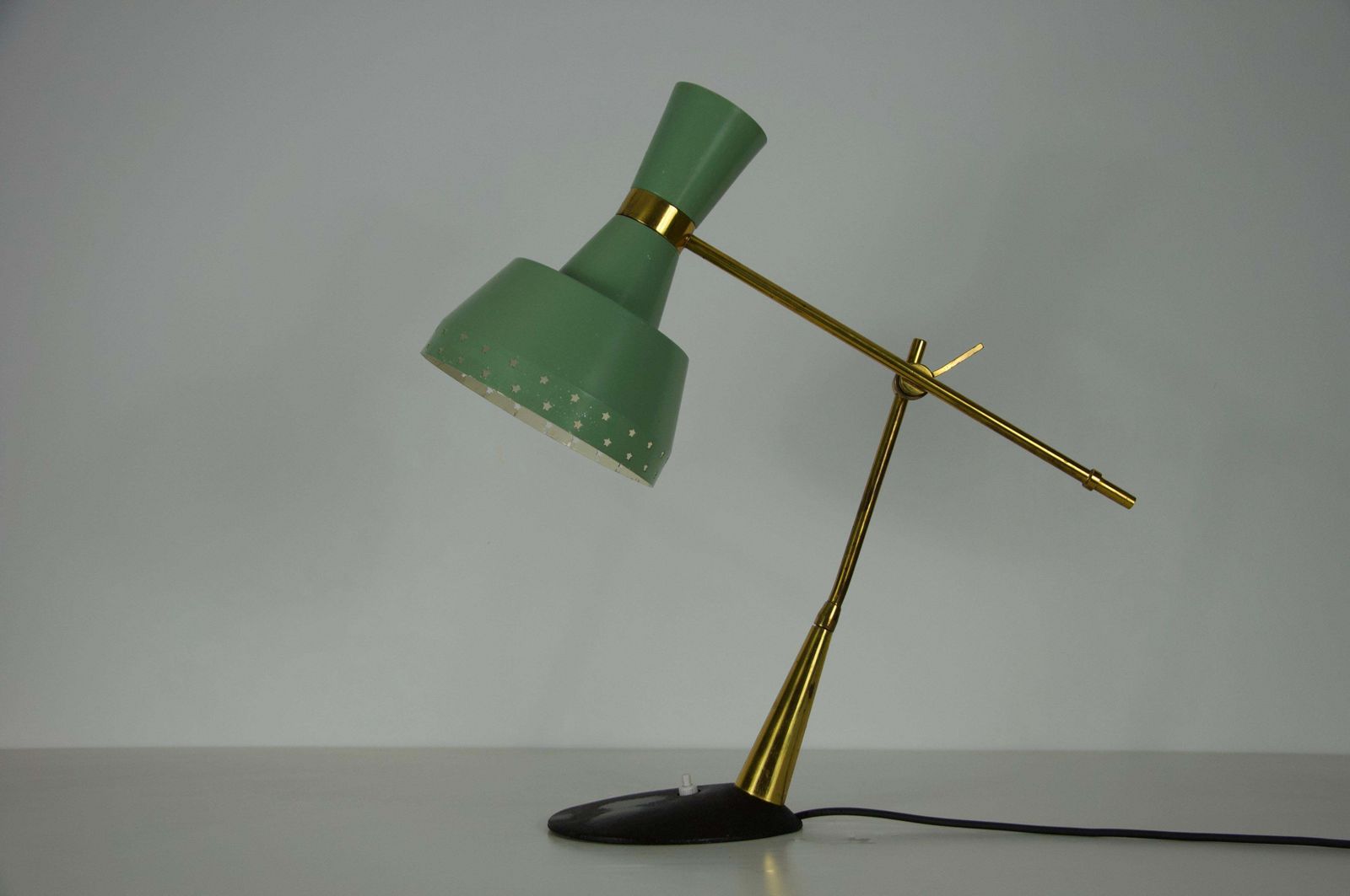Mid Century Italian Brass And Metal Table Lamp, 1960s photo Lighting