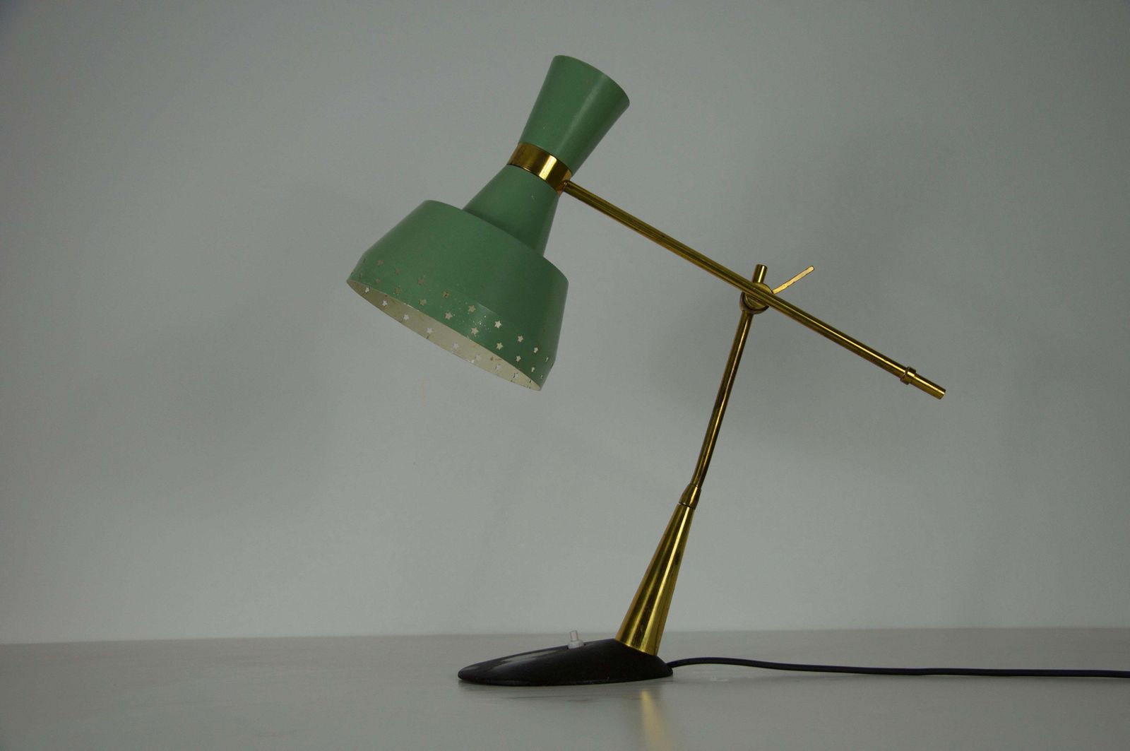 Mid Century Italian Brass And Metal Table Lamp, 1960s photo 1505.0