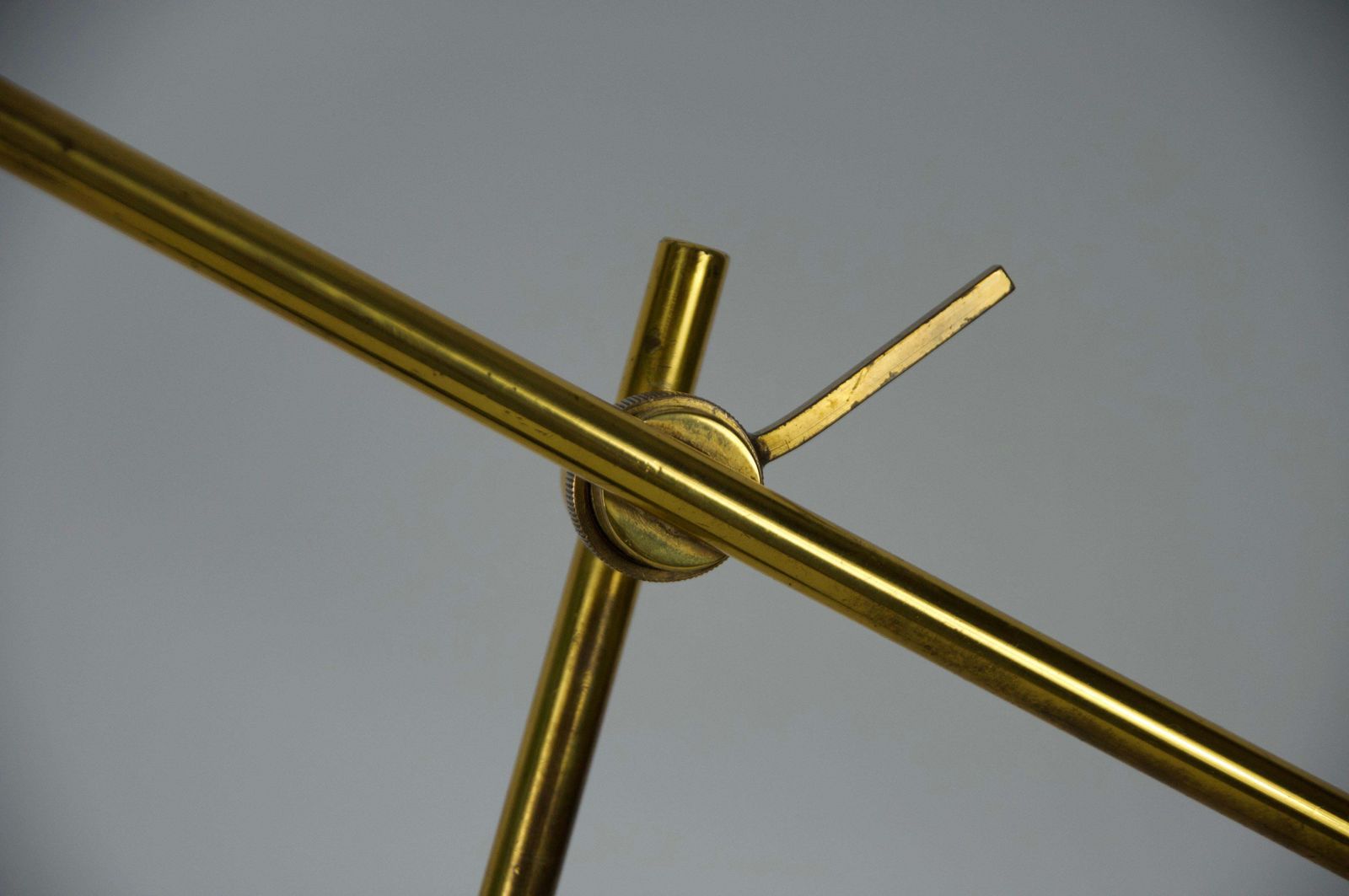 photo for sale Mid Century Italian Brass And Metal Table Lamp, 1960s