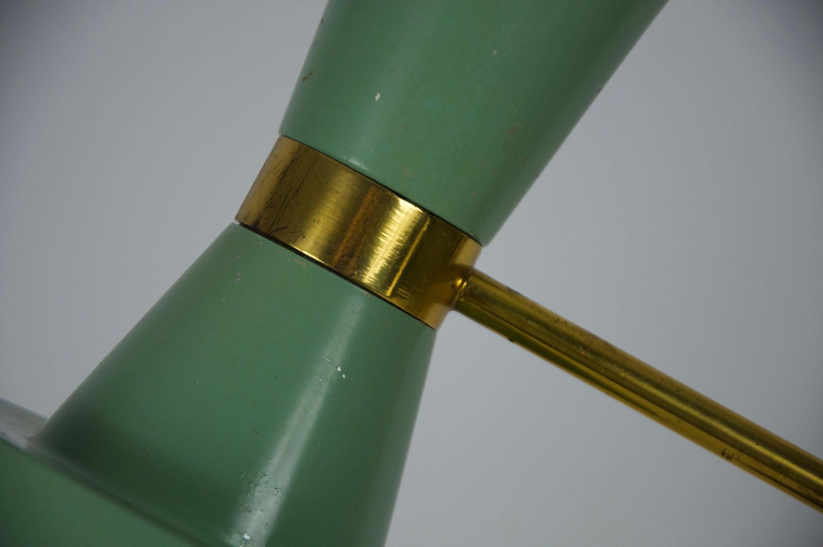 Lighting Mid Century Italian Brass And Metal Table Lamp, 1960s photo