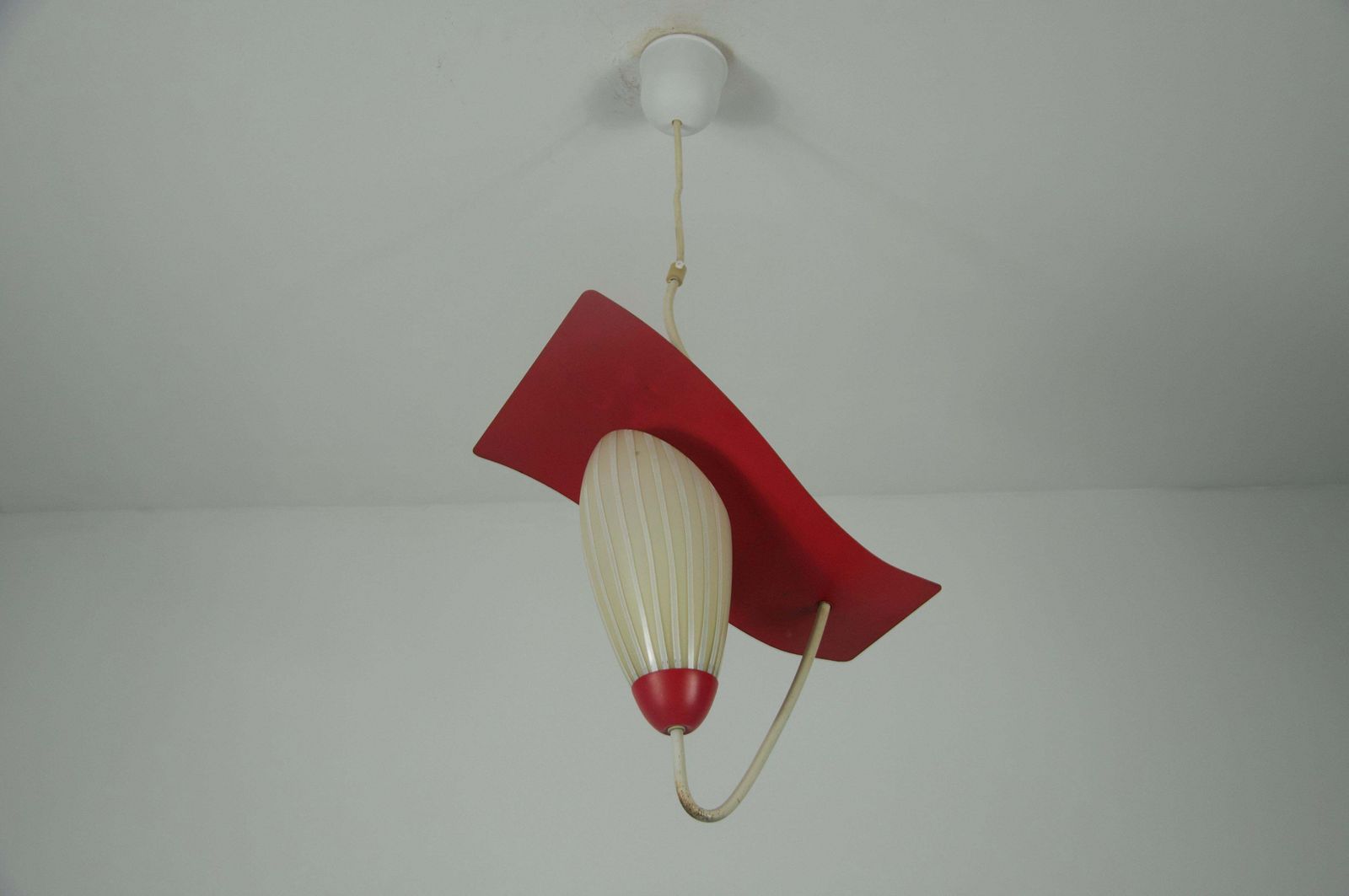 Mid Century Glass And Metal Sputnik Ceiling Lamp, Germany, 1960s photo vinterior