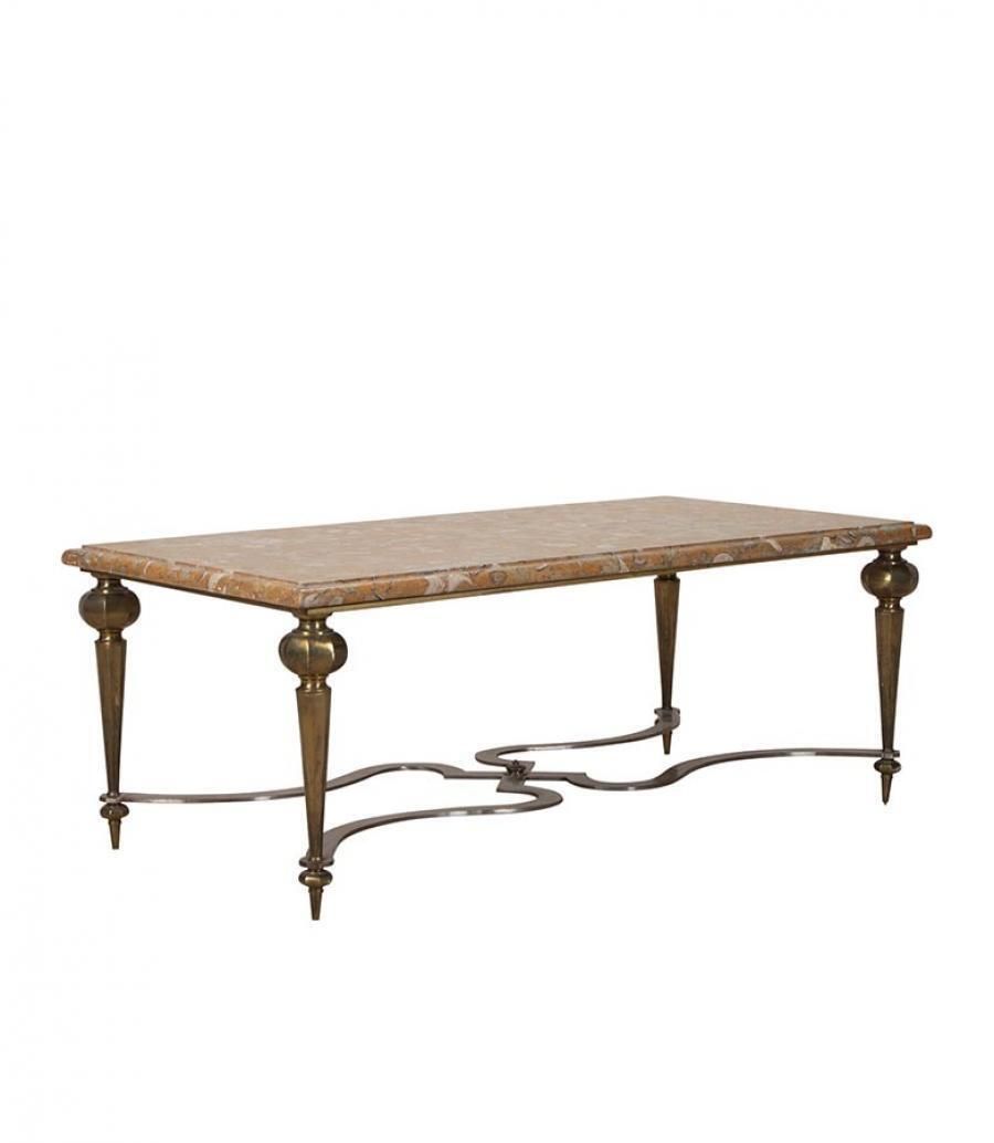 20th Century French Fossilised Marble Top Coffee Table photo for sale