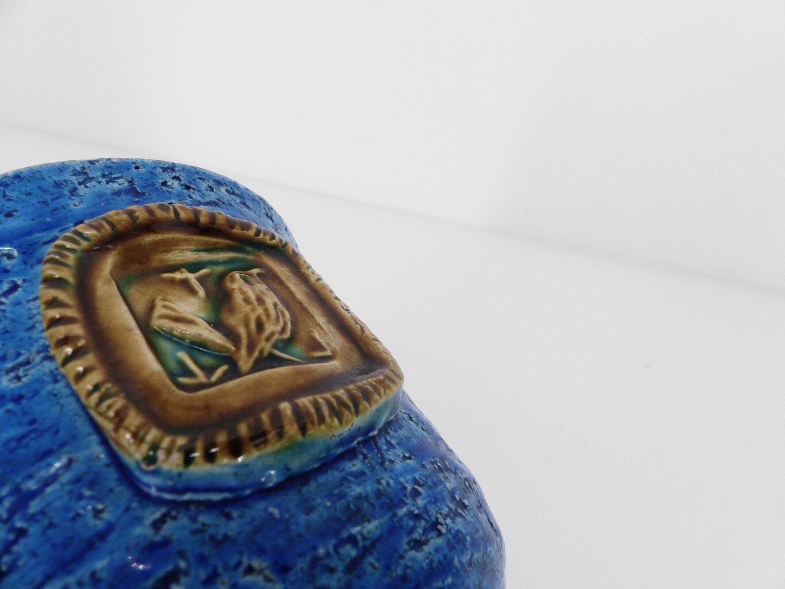 Rimini Blu Ceramic Mug Vase By Aldo Londi For Bitossi Italy 1970 photo Home Decor