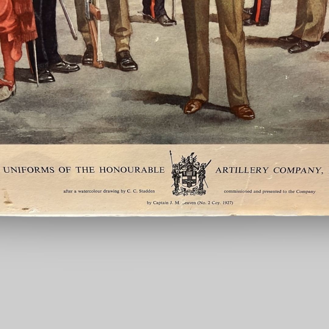 Uniforms Of The Honourable Artillery Company, 1640–1939” – Framed Military Print photo Art