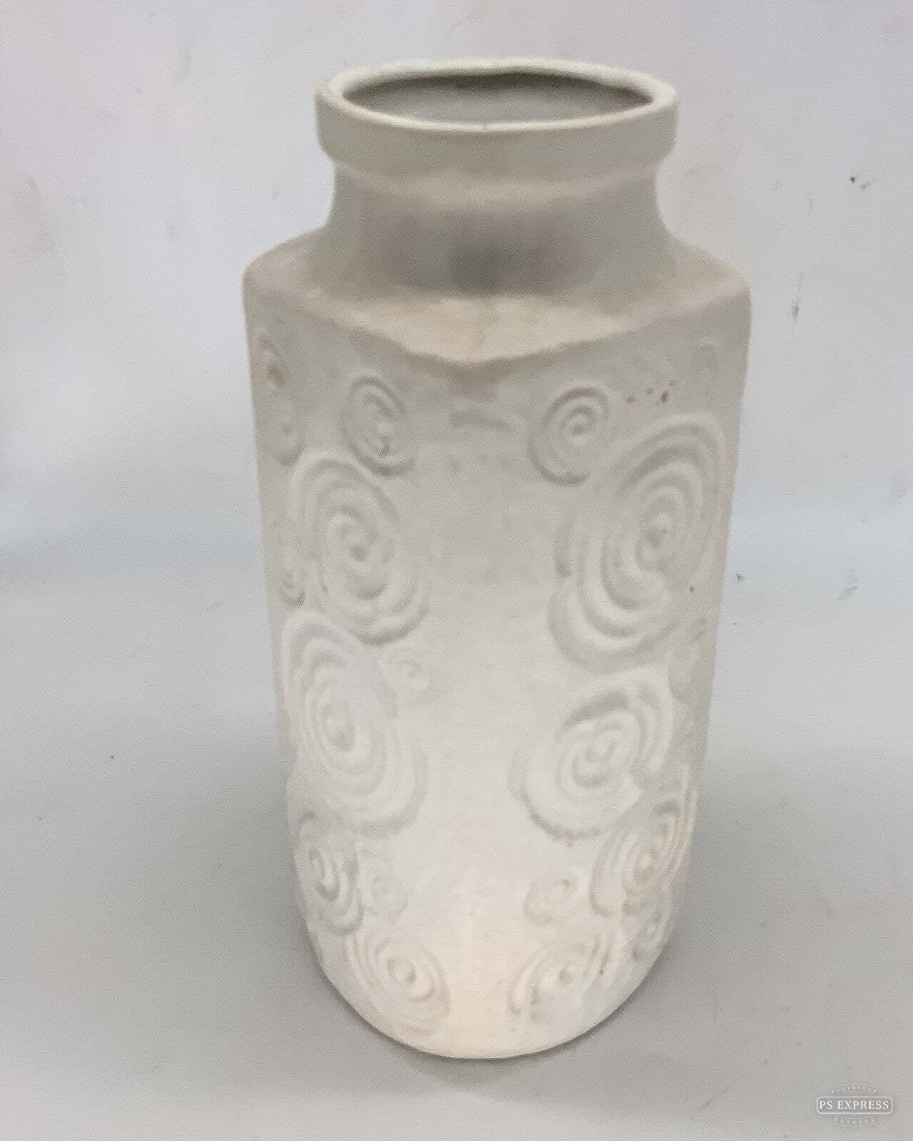 Scheurich White Jura 70s Fat Lava German Pottery Vase 282 26cm Mcm