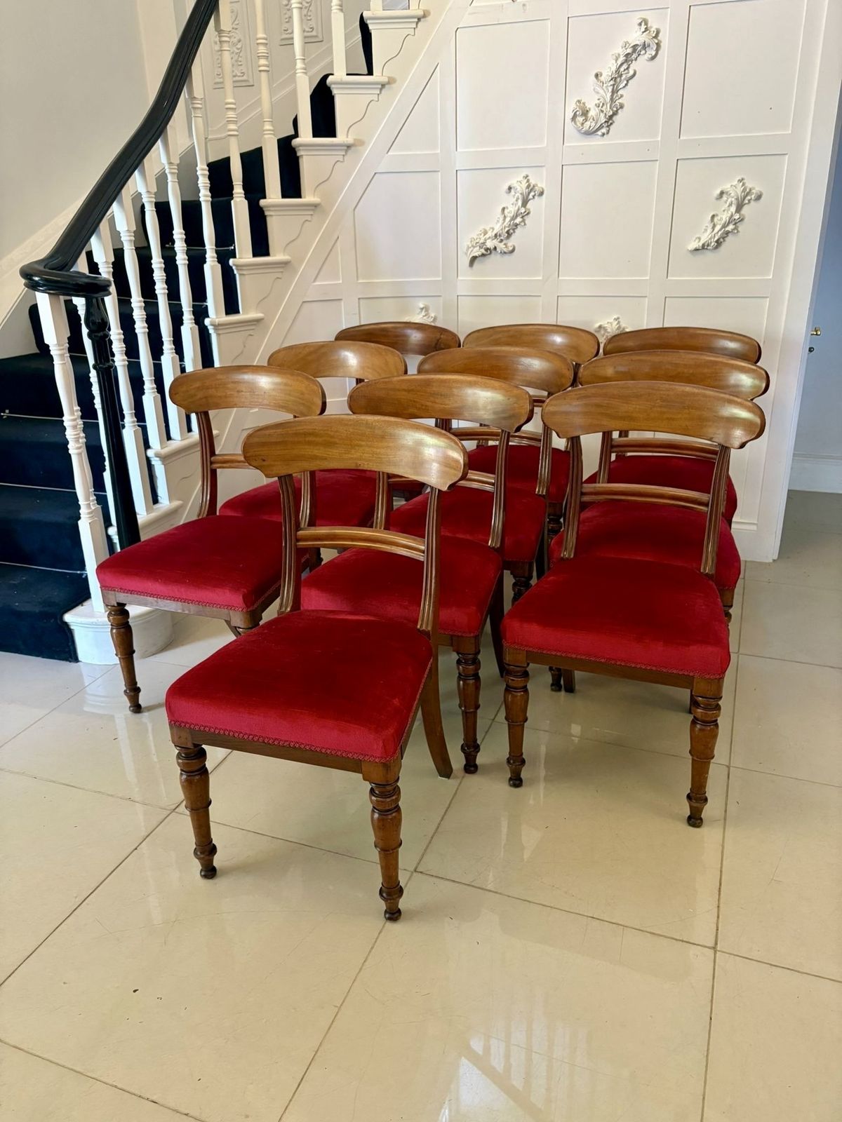 photo furniture Set Of 10 Antique 19th Century Quality Mahogany Dining Chairs By Holland And Sons