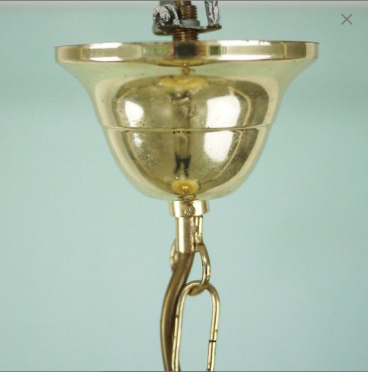 Honey Opaline Glass Light With A Golden Fixture photo furniture