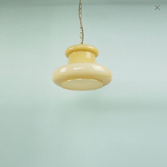 Honey Opaline Glass Light With A Golden Fixture photo Lighting