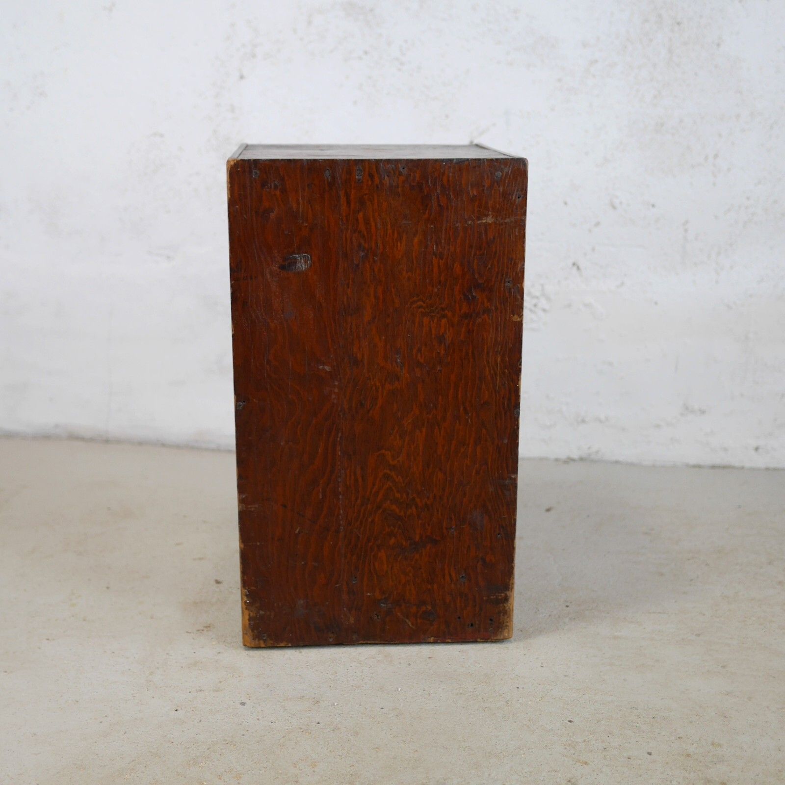 photo vintage Antique Pitch Pine Scratch Built Table Top Apothecary 4 Drawers Vintage #102920