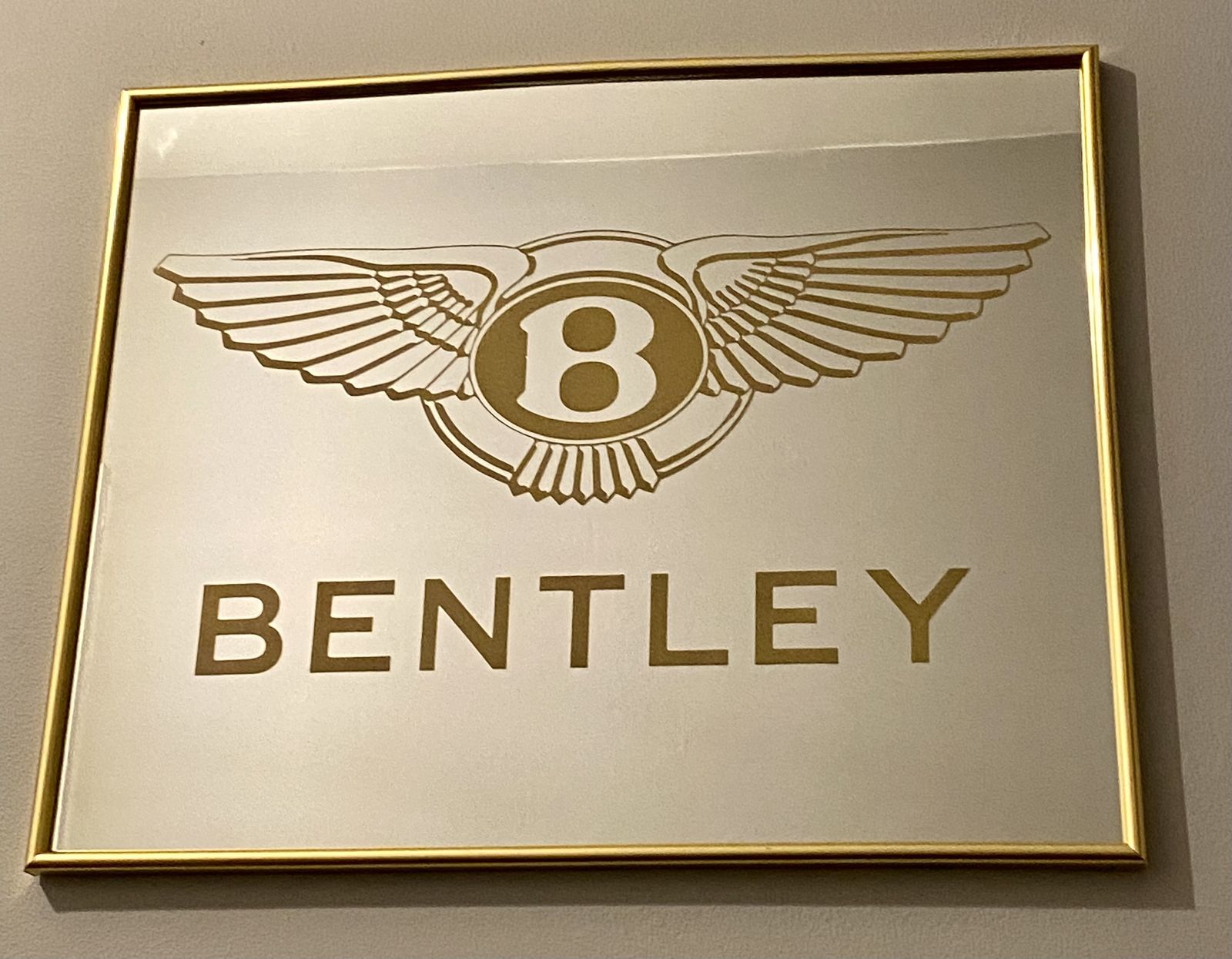 Bentley Motors Large Showroom Mirror Sign Garage Art Automotive Automobile Rolls Royce Bentayga Continental Gt Gtc Azure Flying Spur Parts For Sale photo furniture
