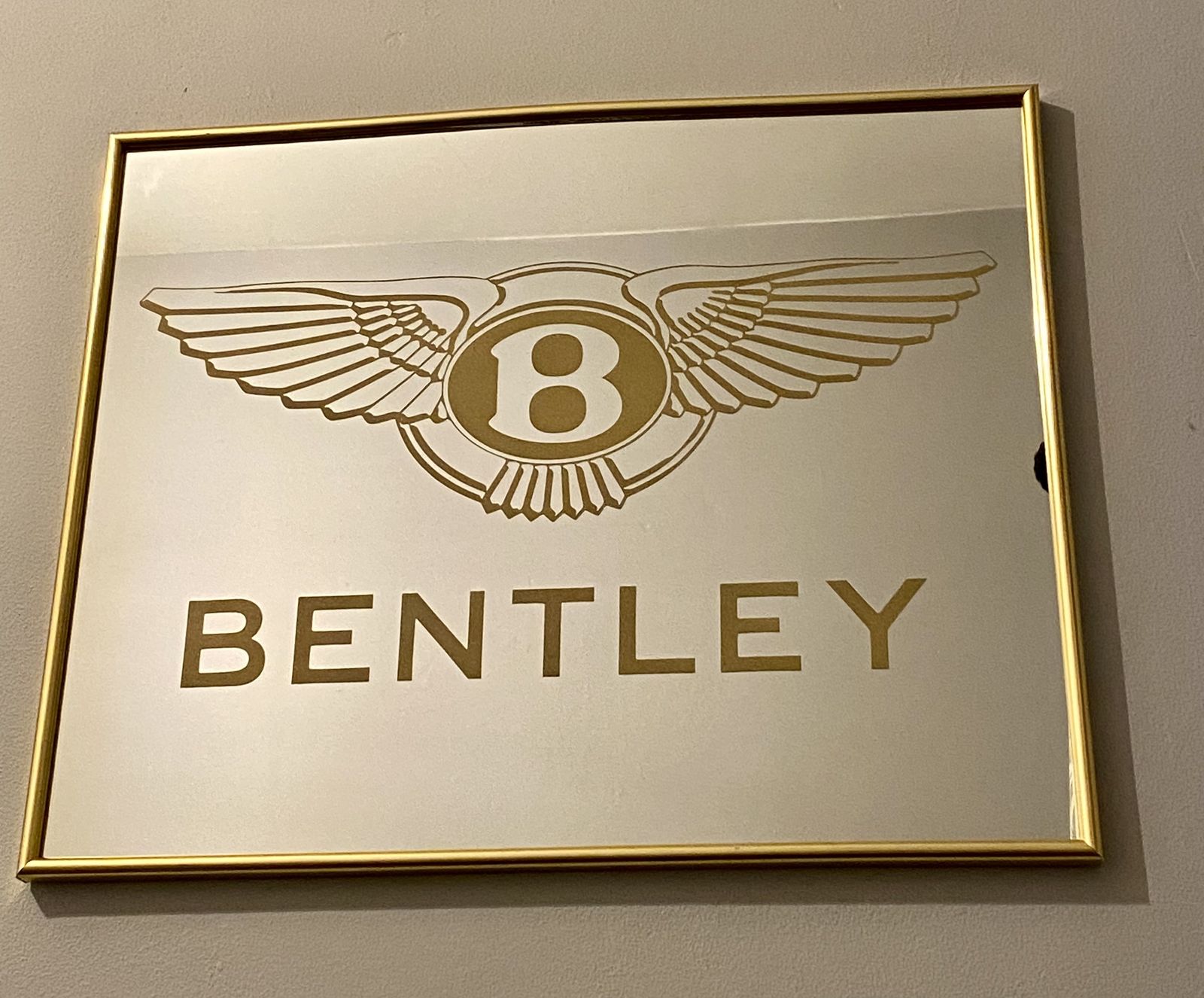 Bentley Motors Large Showroom Mirror Sign Garage Art Automotive Automobile Rolls Royce Bentayga Continental Gt Gtc Azure Flying Spur Parts For Sale photo for sale