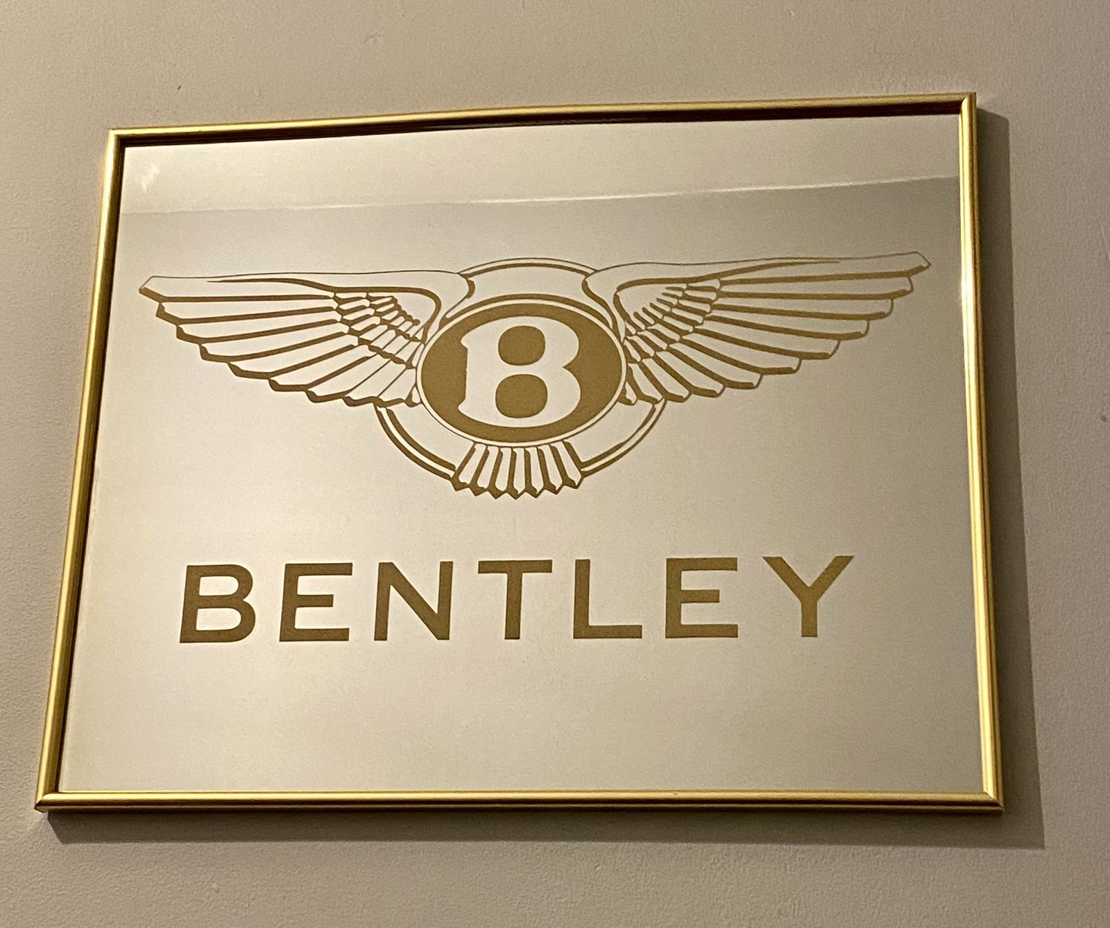 Bentley Motors Large Showroom Mirror Sign Garage Art Automotive Automobile Rolls Royce Bentayga Continental Gt Gtc Azure Flying Spur Parts For Sale photo Home Decor