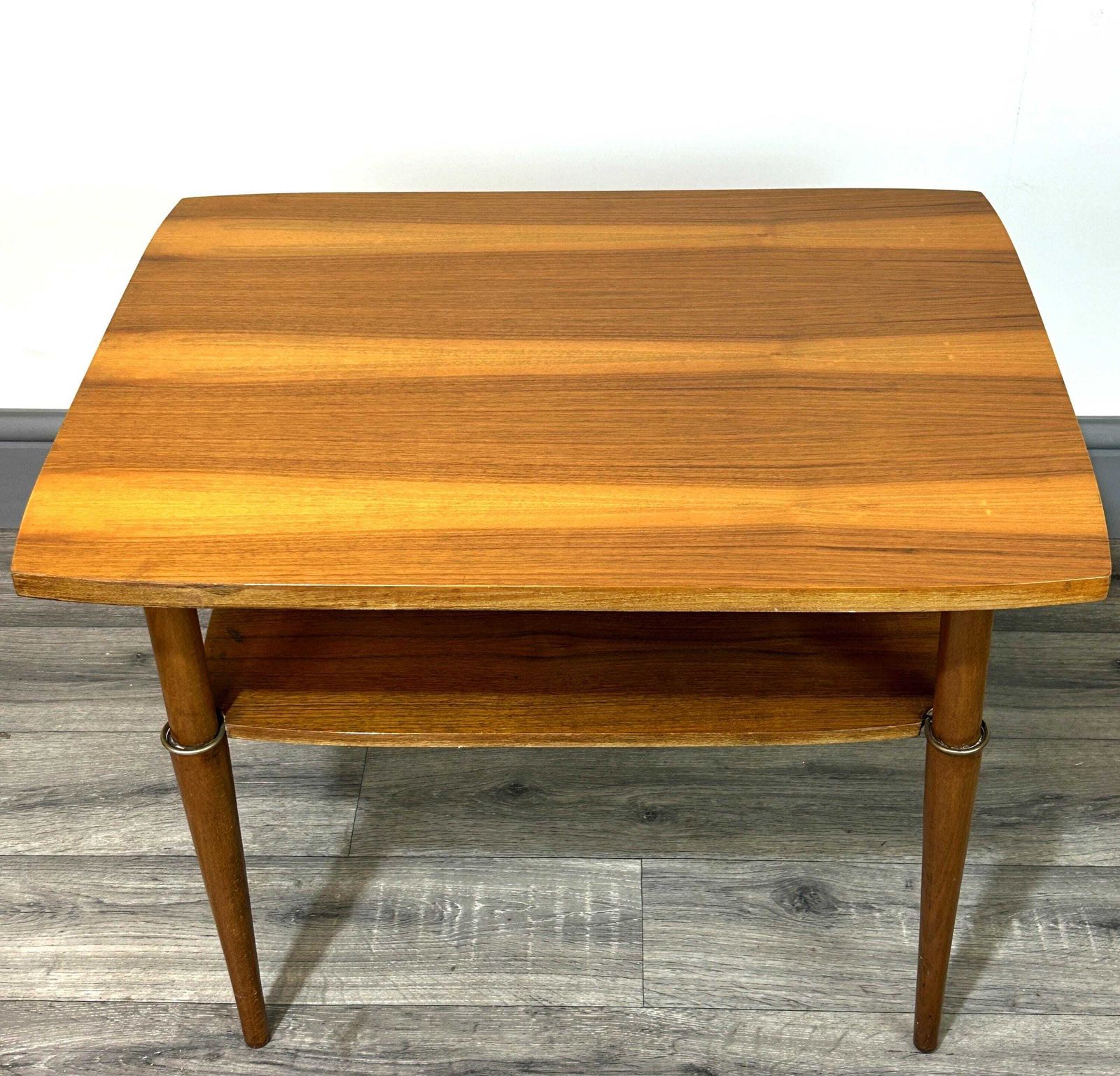 Stunning Mid Century Two Toned Teak Coffee Table With Magazine Shelf 50's/60's photo furniture