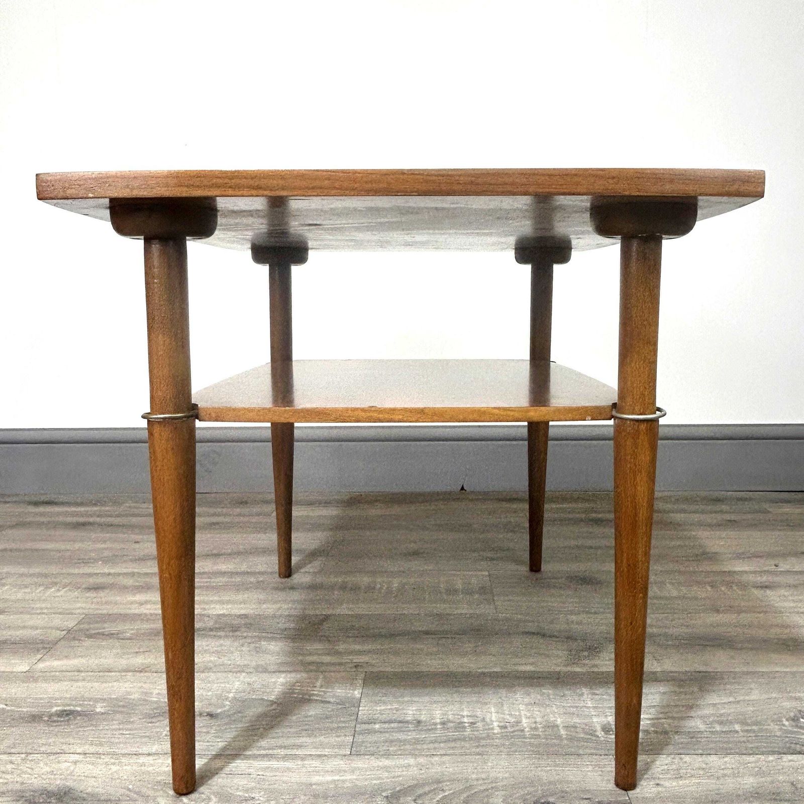 Stunning Mid Century Two Toned Teak Coffee Table With Magazine Shelf 50's/60's photo buy
