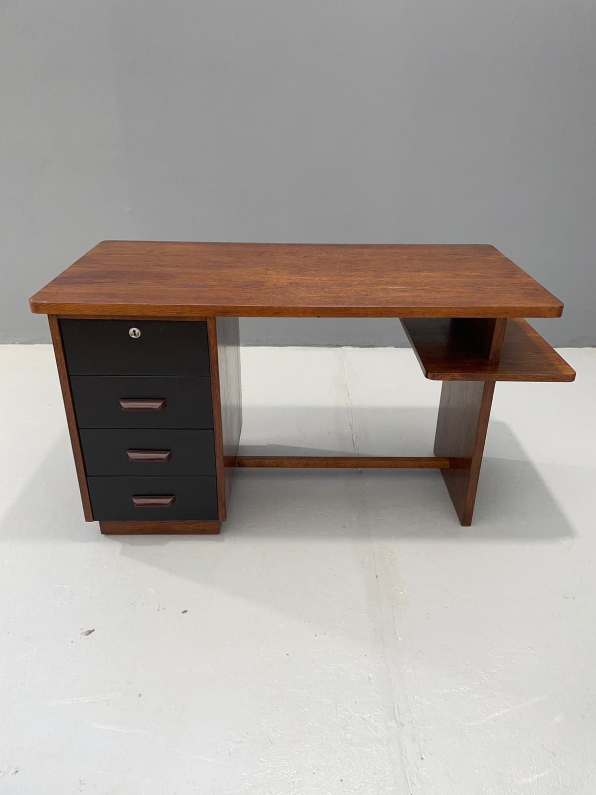 Fully Restored 1950s Writing Desk By Jindřich Halabala For Jitona – Czech Mid Century Modern photo 881.0